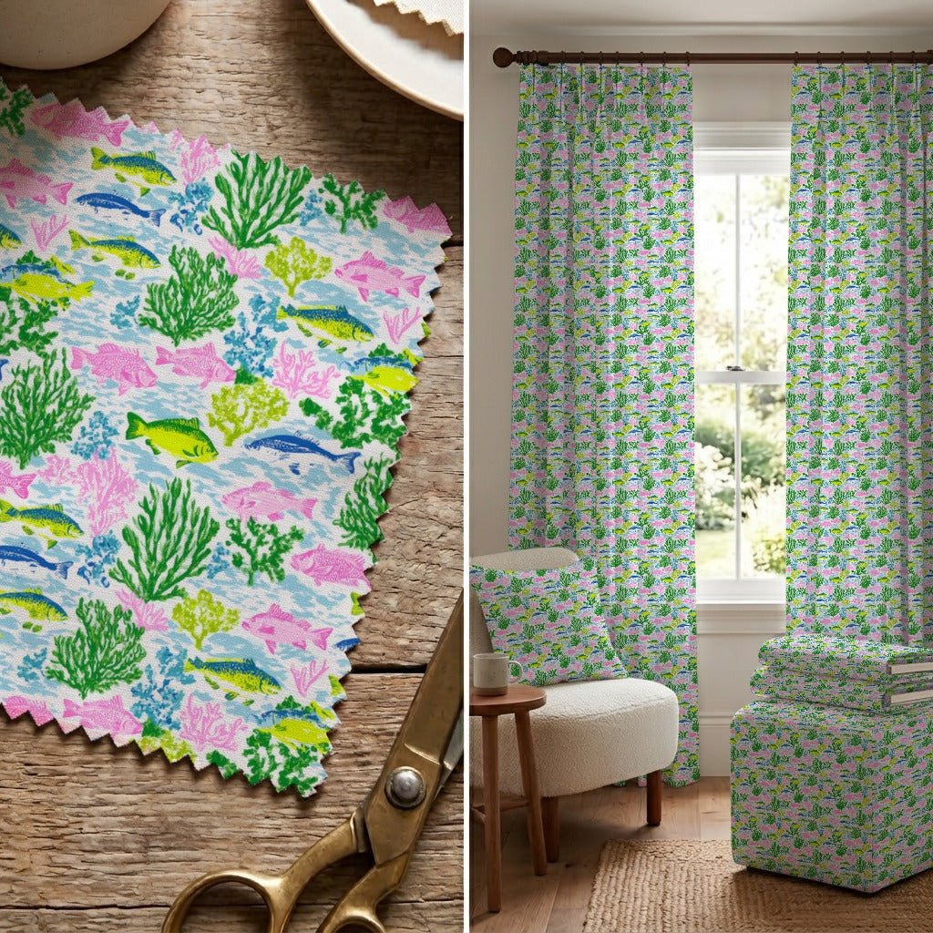 Fishy in the Sea - Fabric - Linen Rowe