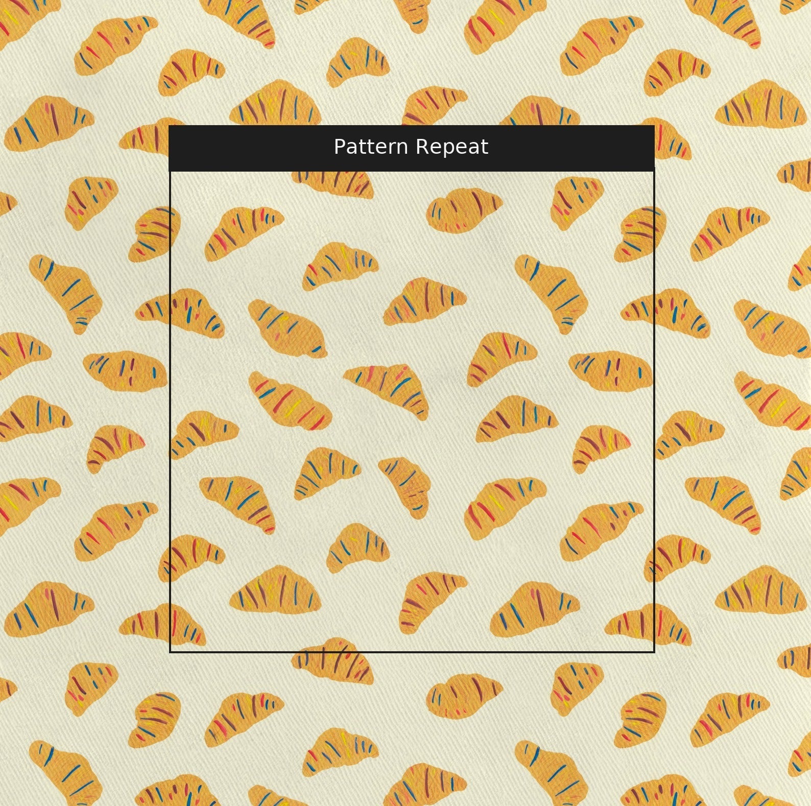 Flaky Crossiant - Fabric - Linen Rowe