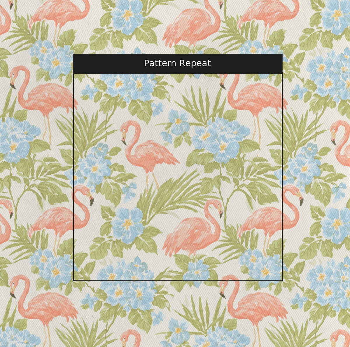 Flamingo Party - Fabric - Linen Rowe
