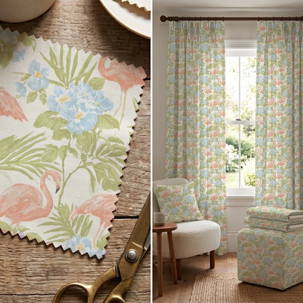 Flamingo Party - Fabric - Linen Rowe