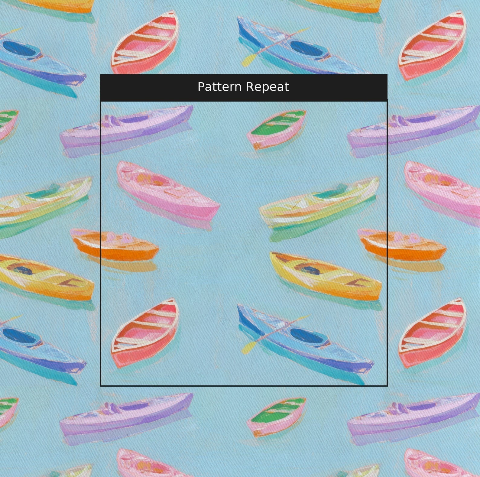 Floating Boats - Fabric - Linen Rowe