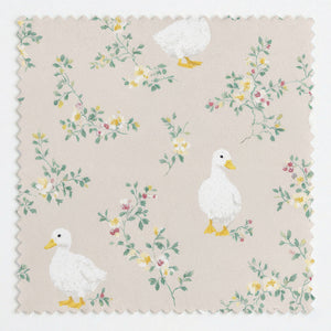 Floral Ducks - Fabric - Linen Rowe