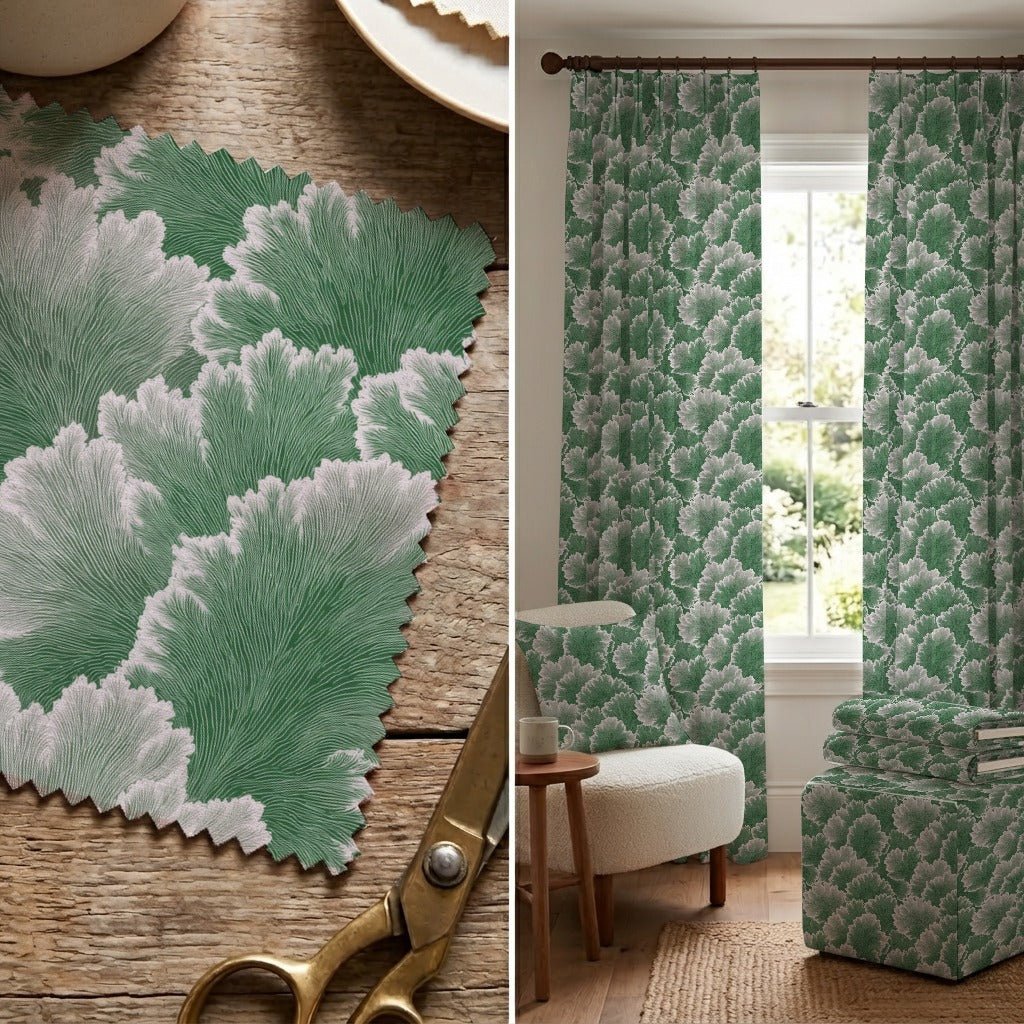 Flourish Green - Fabric - Linen Rowe