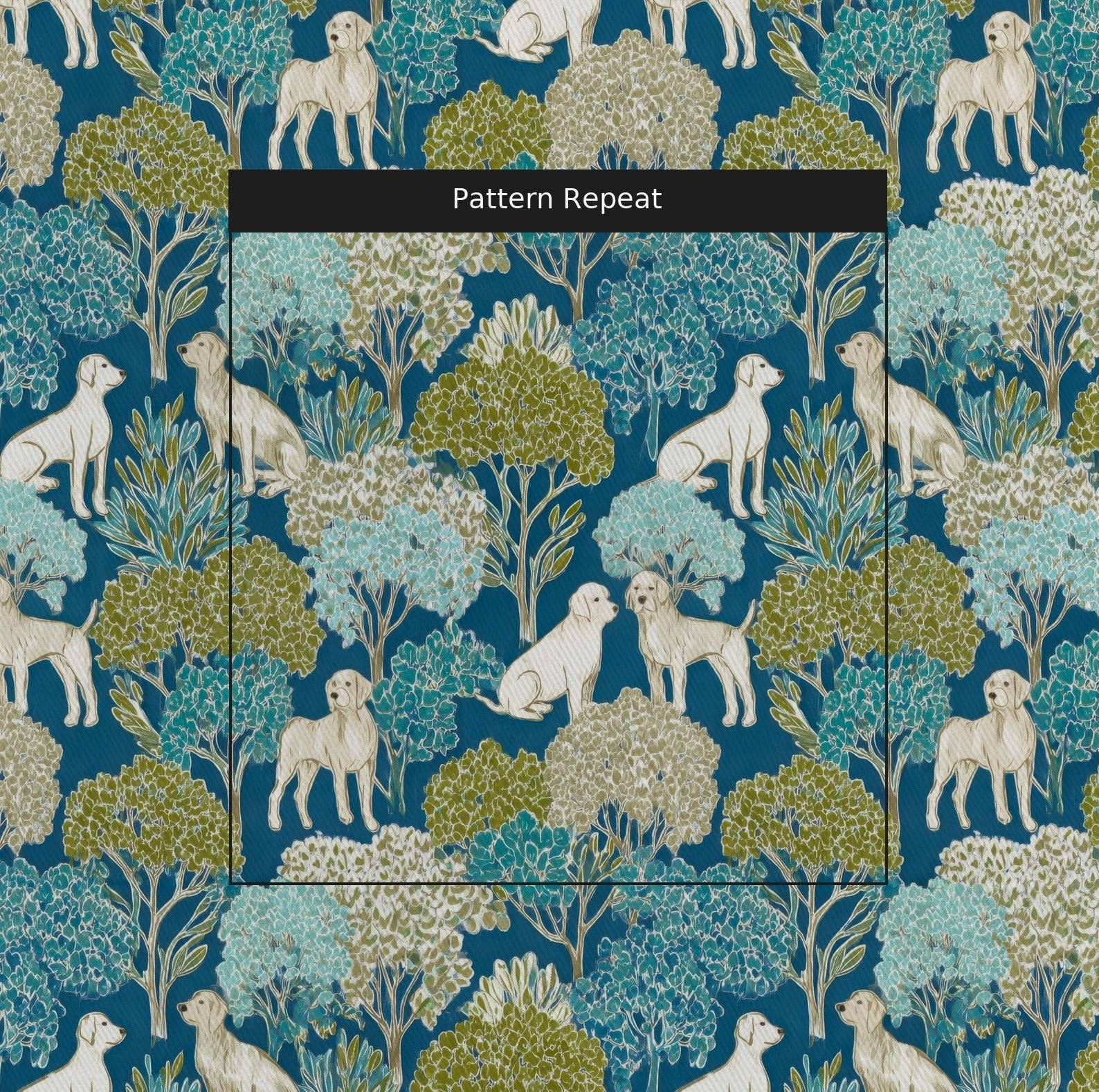 Foliage Fetch - Fabric - Linen Rowe