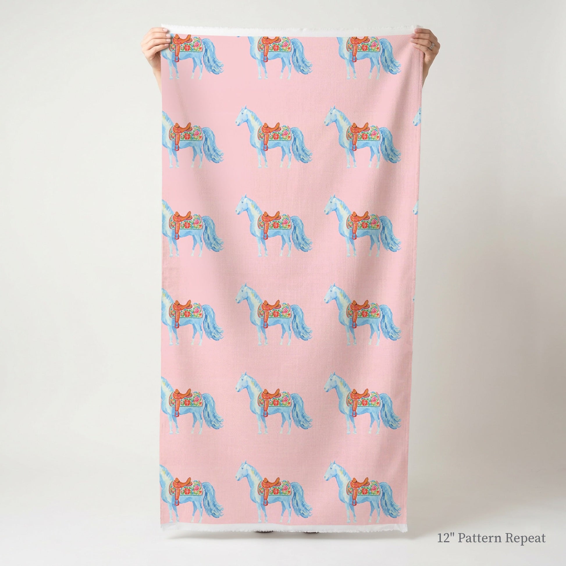 Folk Art Filly - Fabric - Linen Rowe