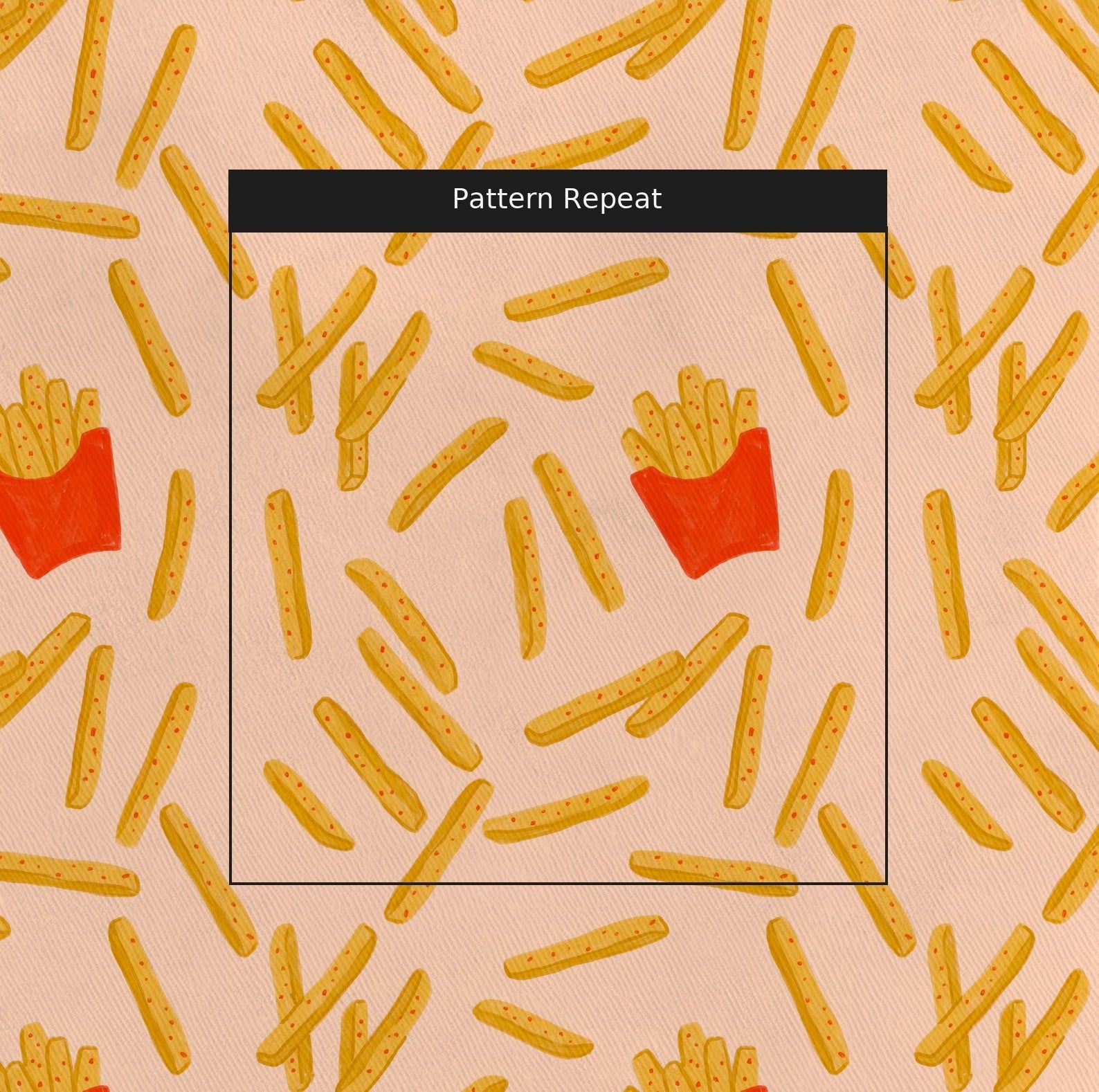 French Fry Fest - Fabric - Linen Rowe