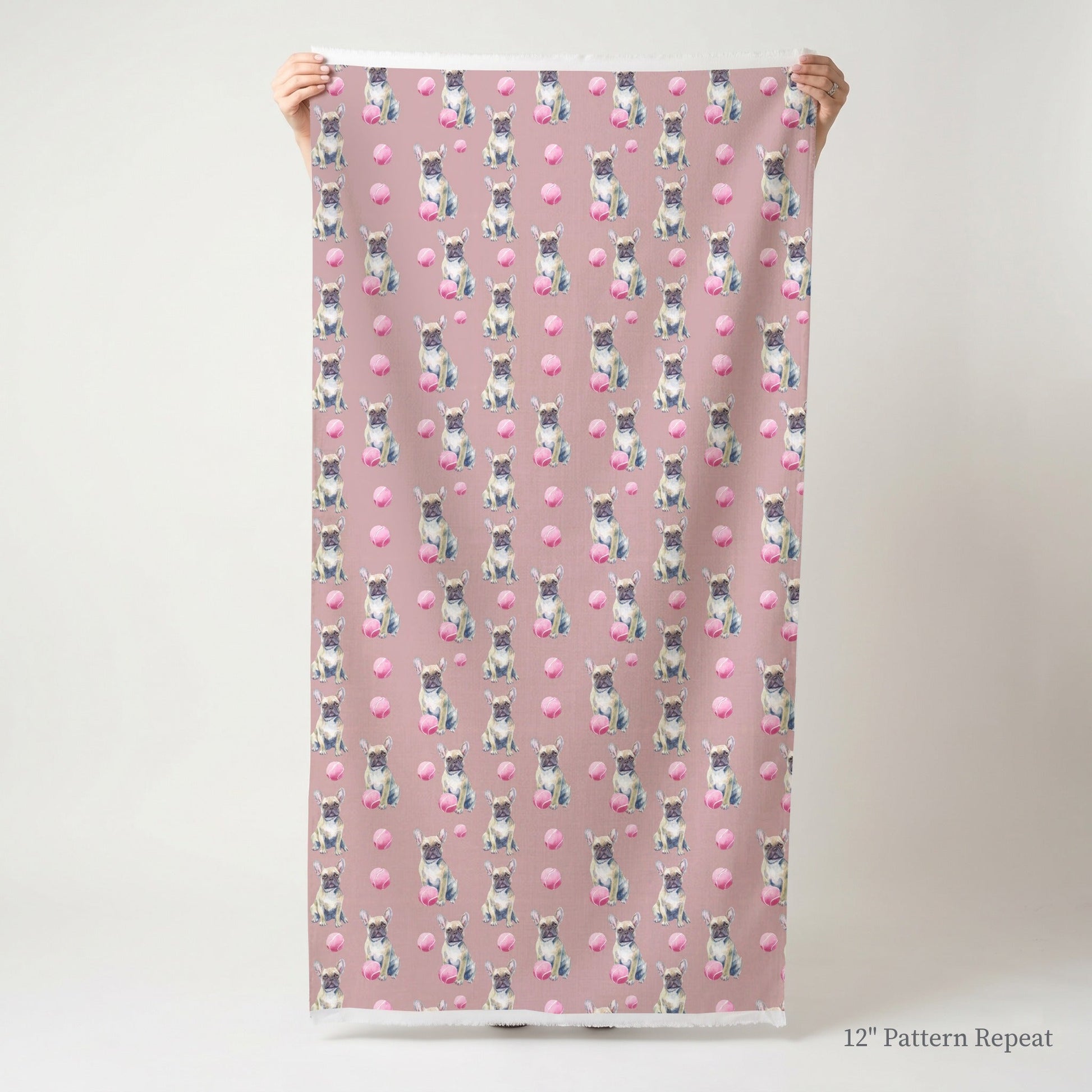 Frenchie Blush Tennis Club - Fabric - Linen Rowe