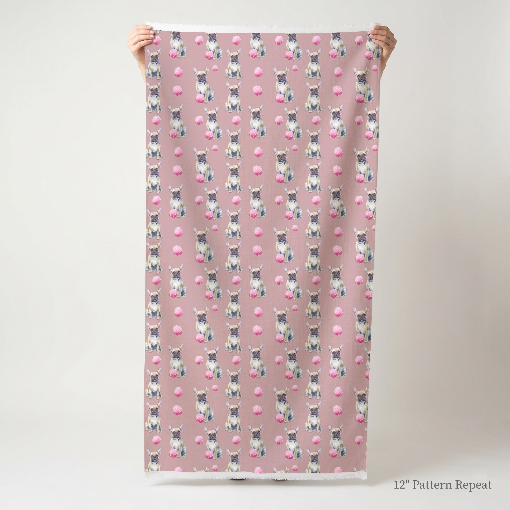 Frenchie Blush Tennis Club - Fabric - Linen Rowe
