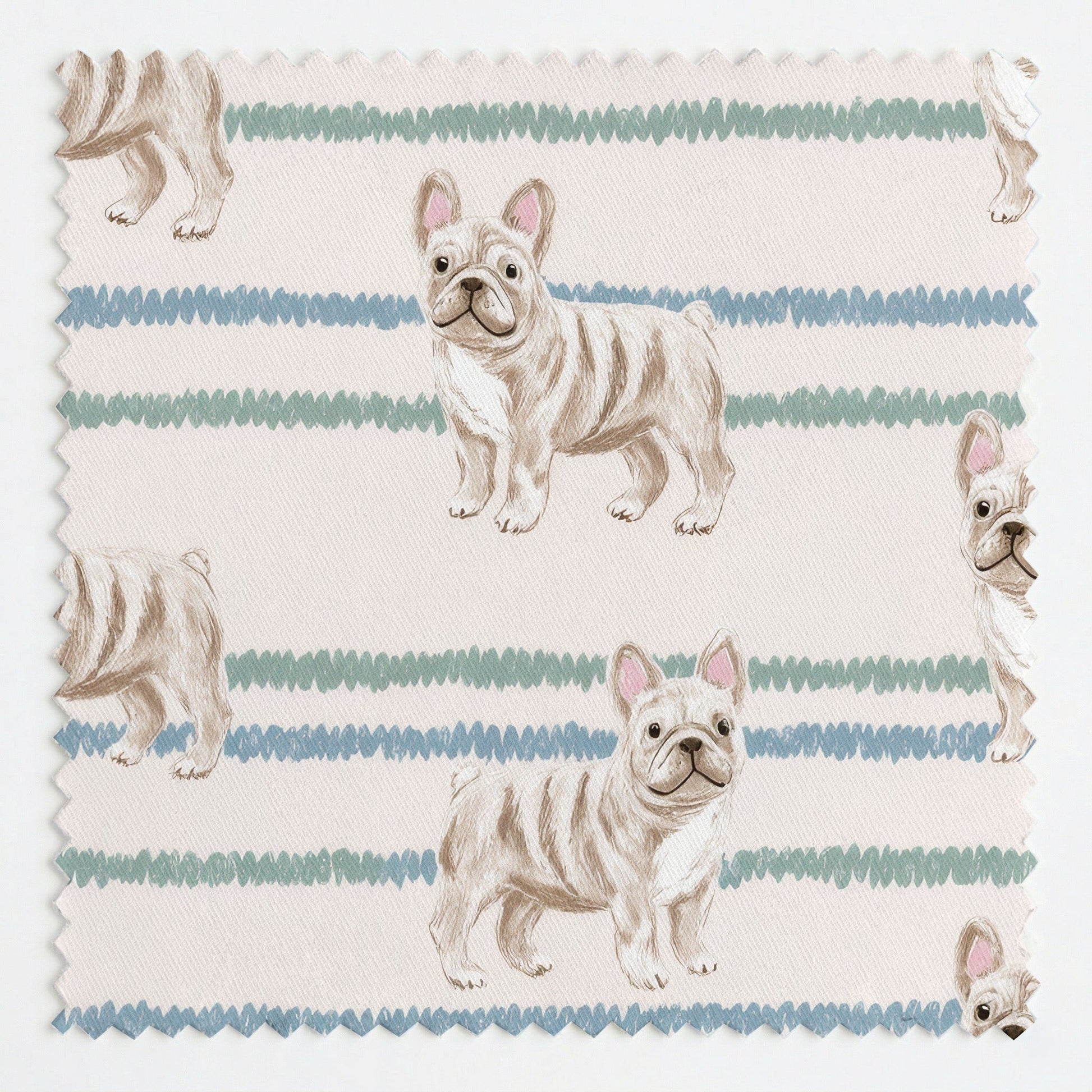Frenchie Stripes - Fabric - Linen Rowe