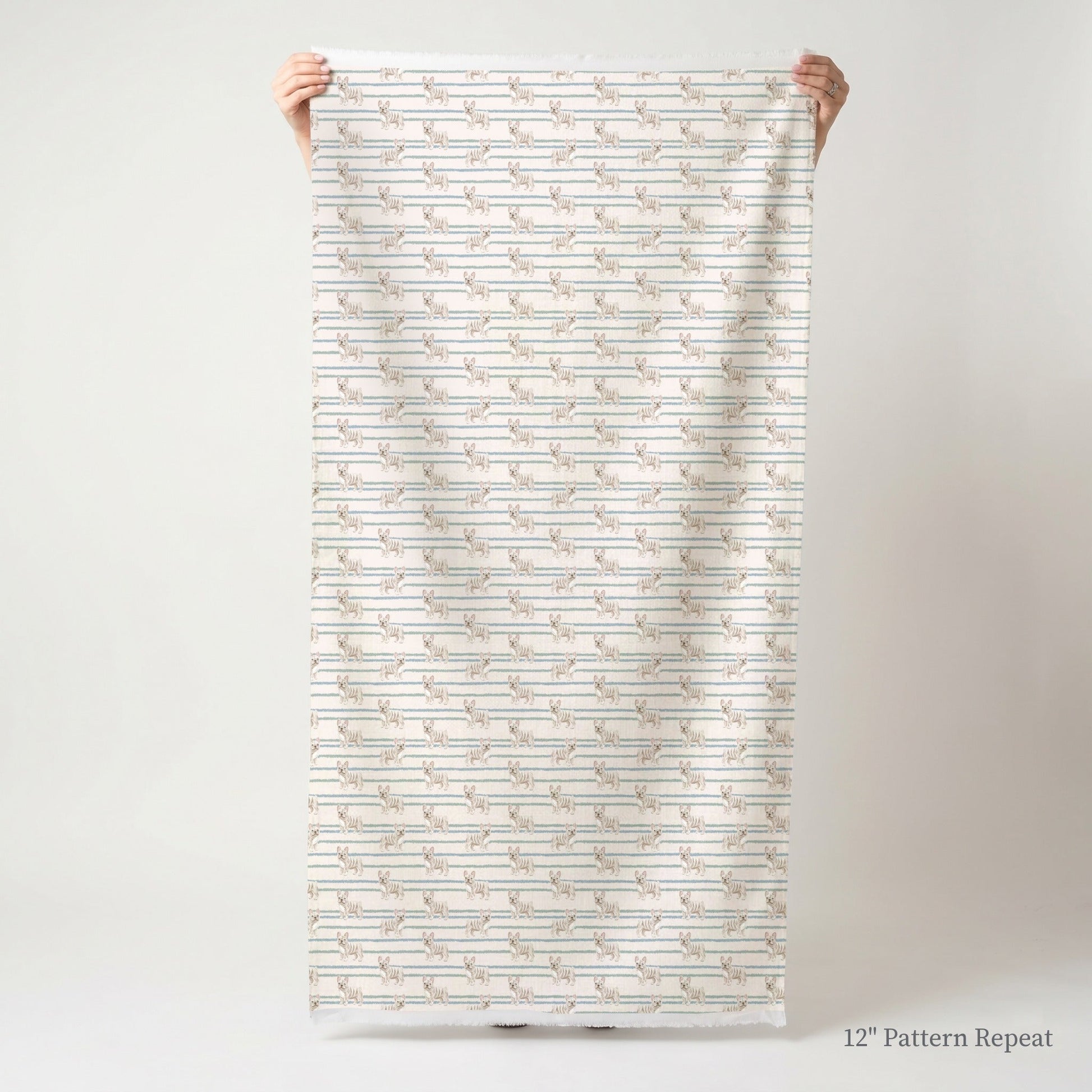 Frenchie Stripes - Fabric - Linen Rowe
