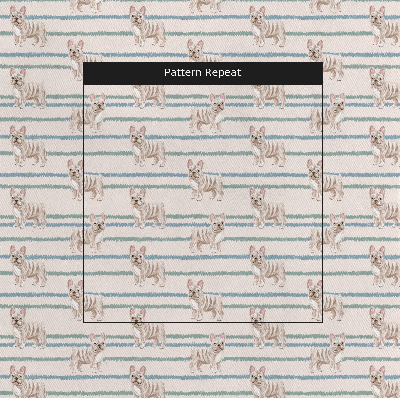 Frenchie Stripes - Fabric - Linen Rowe