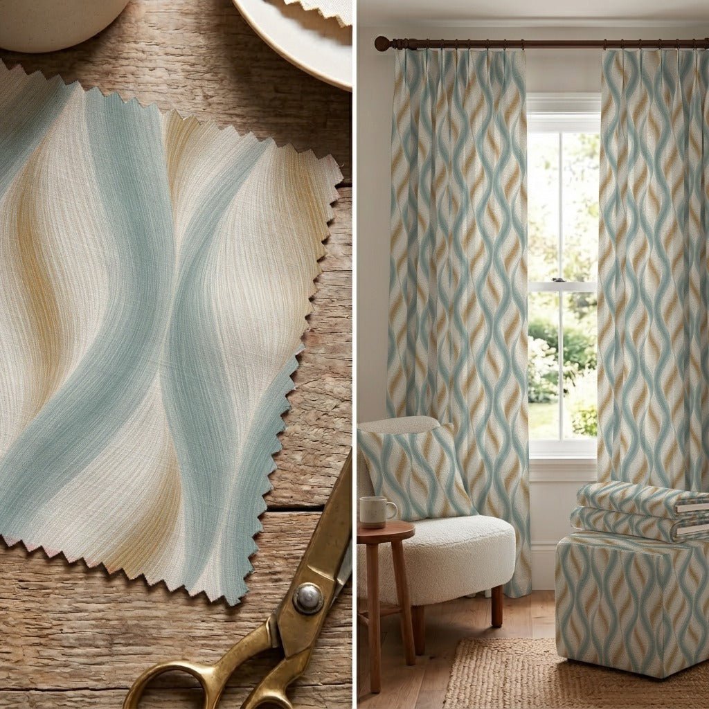 Freya Waves - Fabric - Linen Rowe