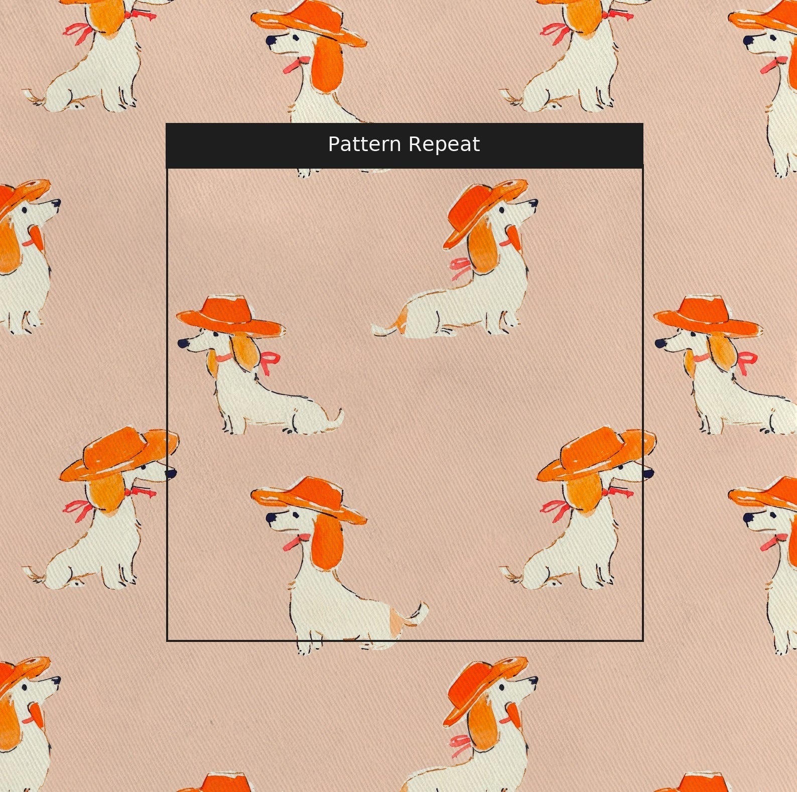 Garden Party Dachshund - Fabric - Linen Rowe