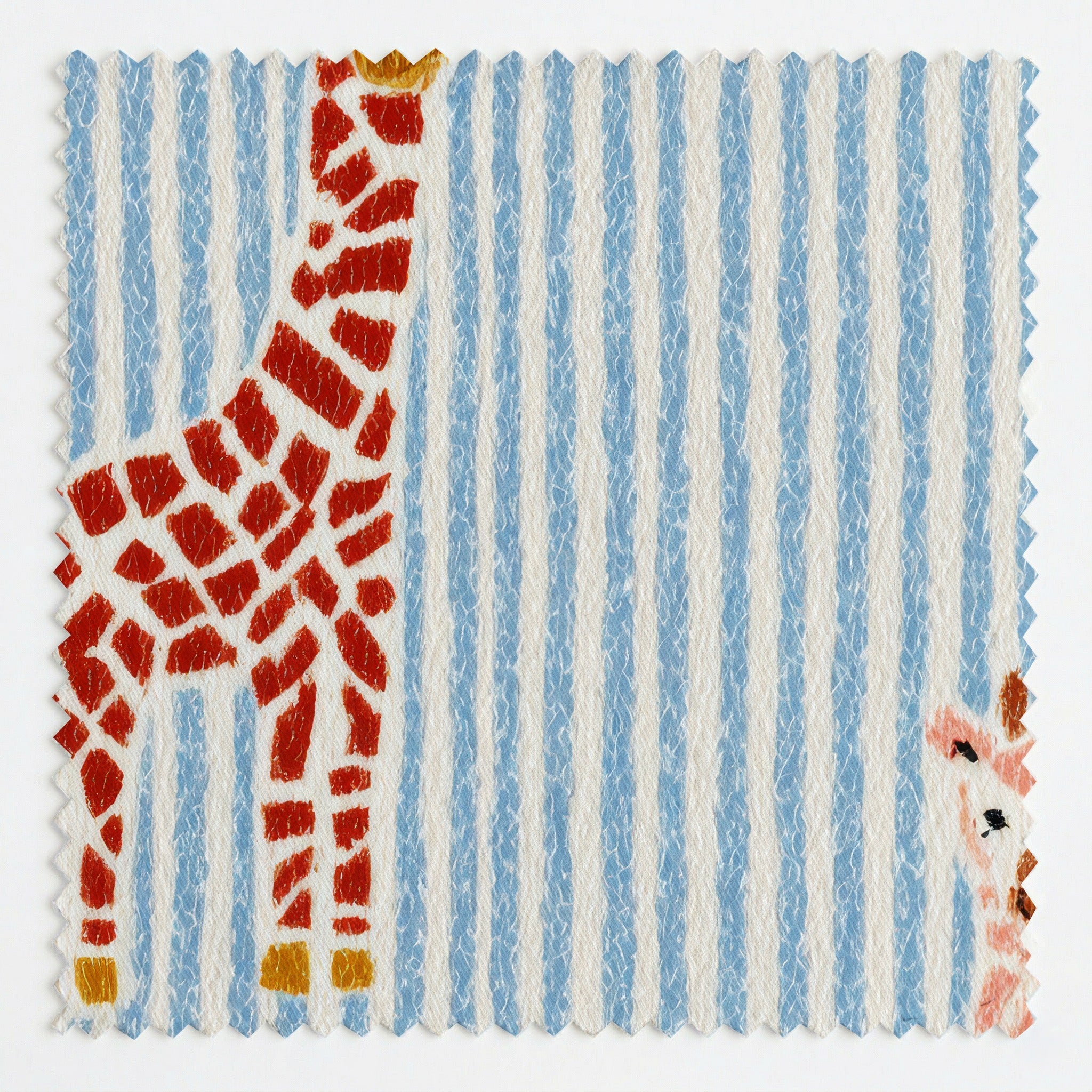 Giraffe Pinstripes - Fabric - Linen Rowe