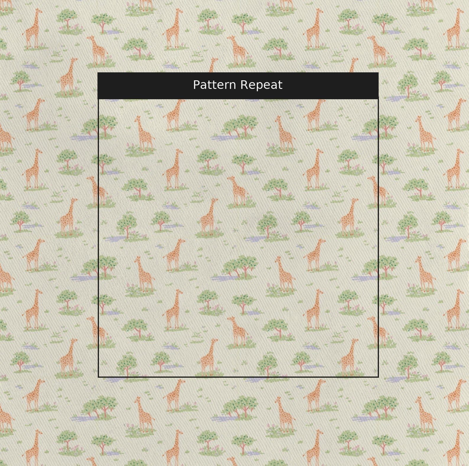 Giraffe Safari - Fabric - Linen Rowe