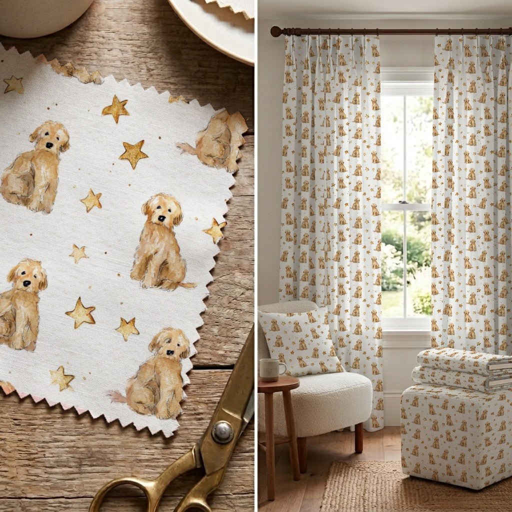 Gold Star Goldendoodles - Fabric - Linen Rowe