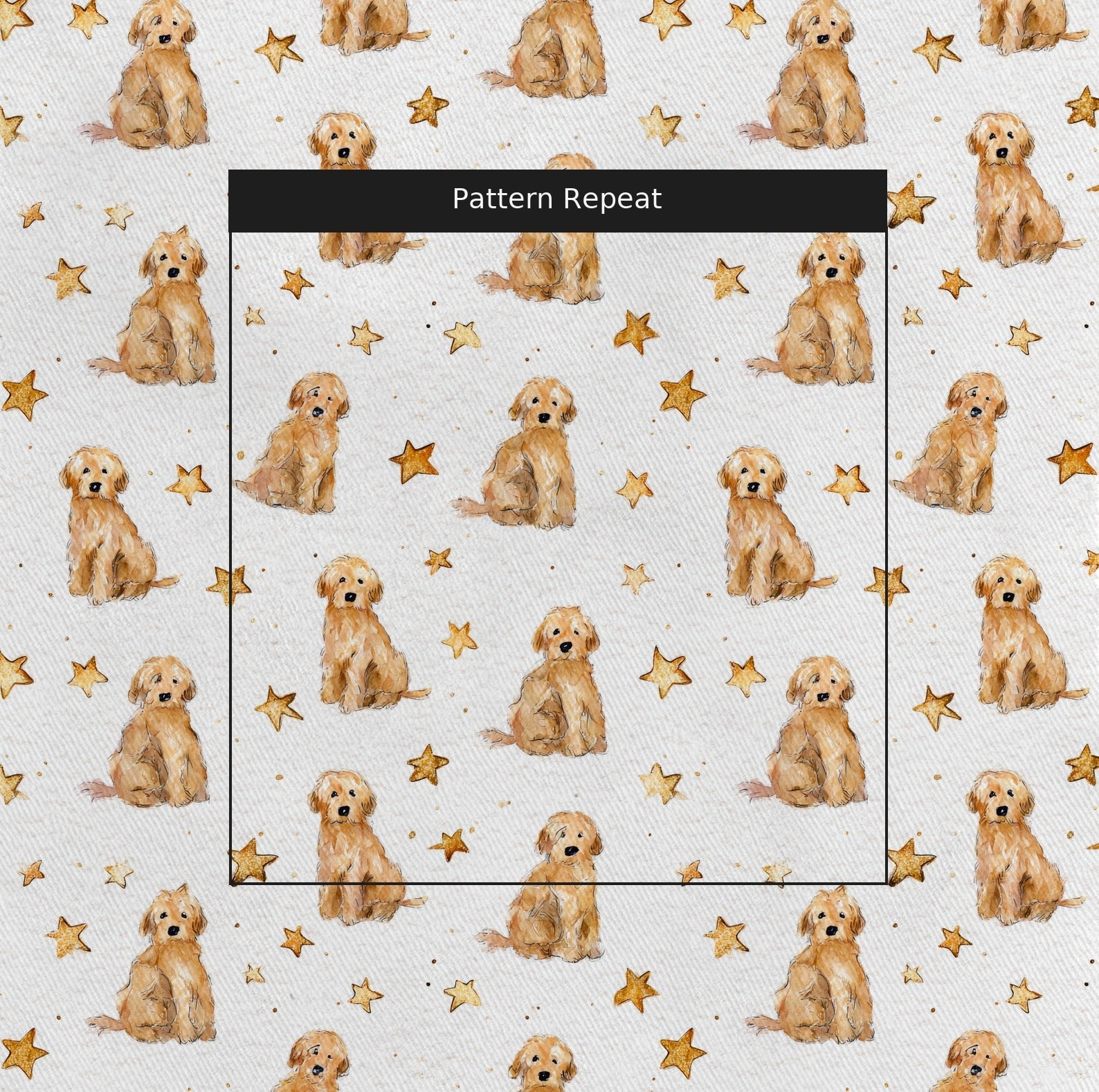 Gold Star Goldendoodles - Fabric - Linen Rowe