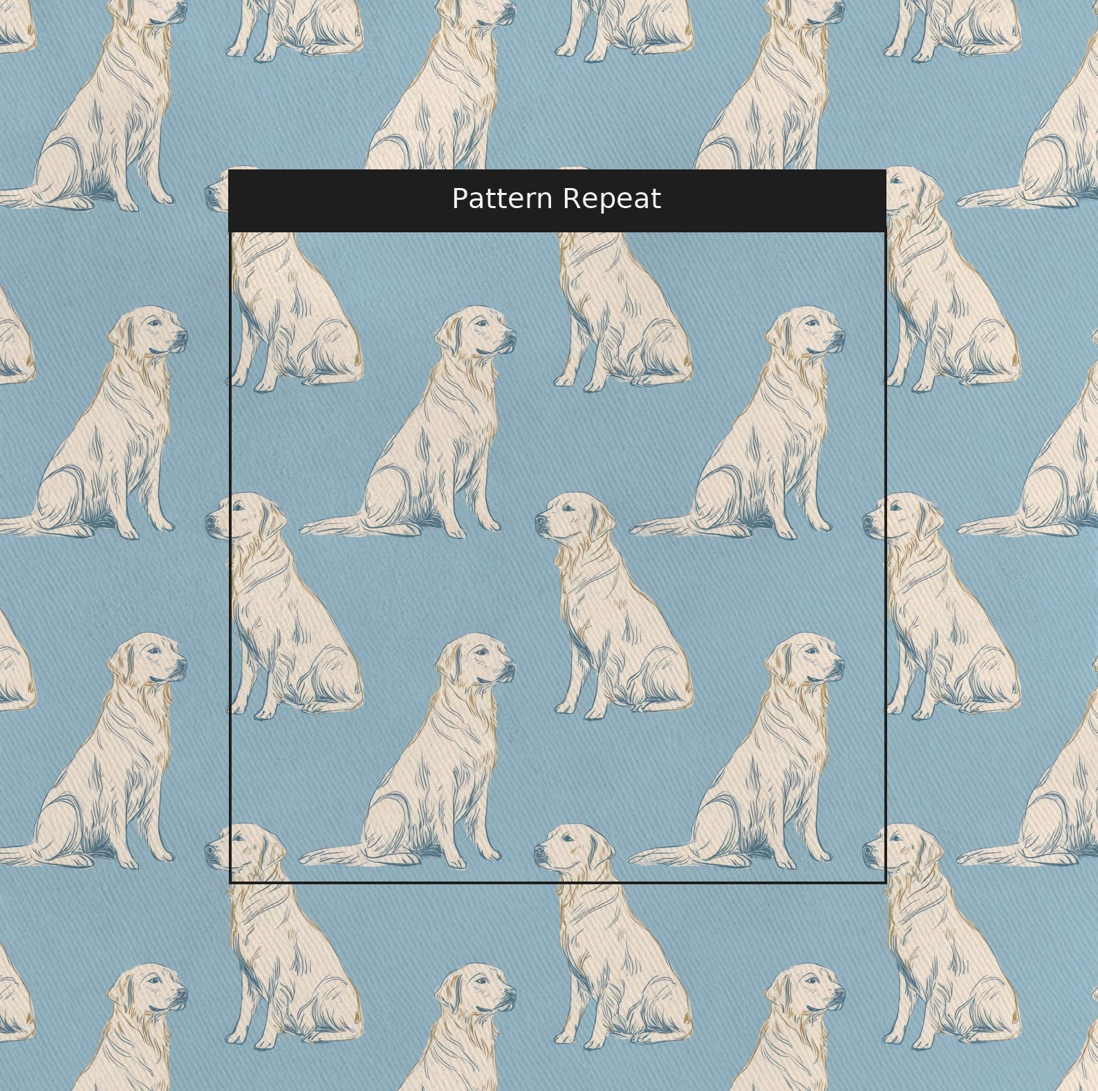 Golden Blues - Fabric - Linen Rowe