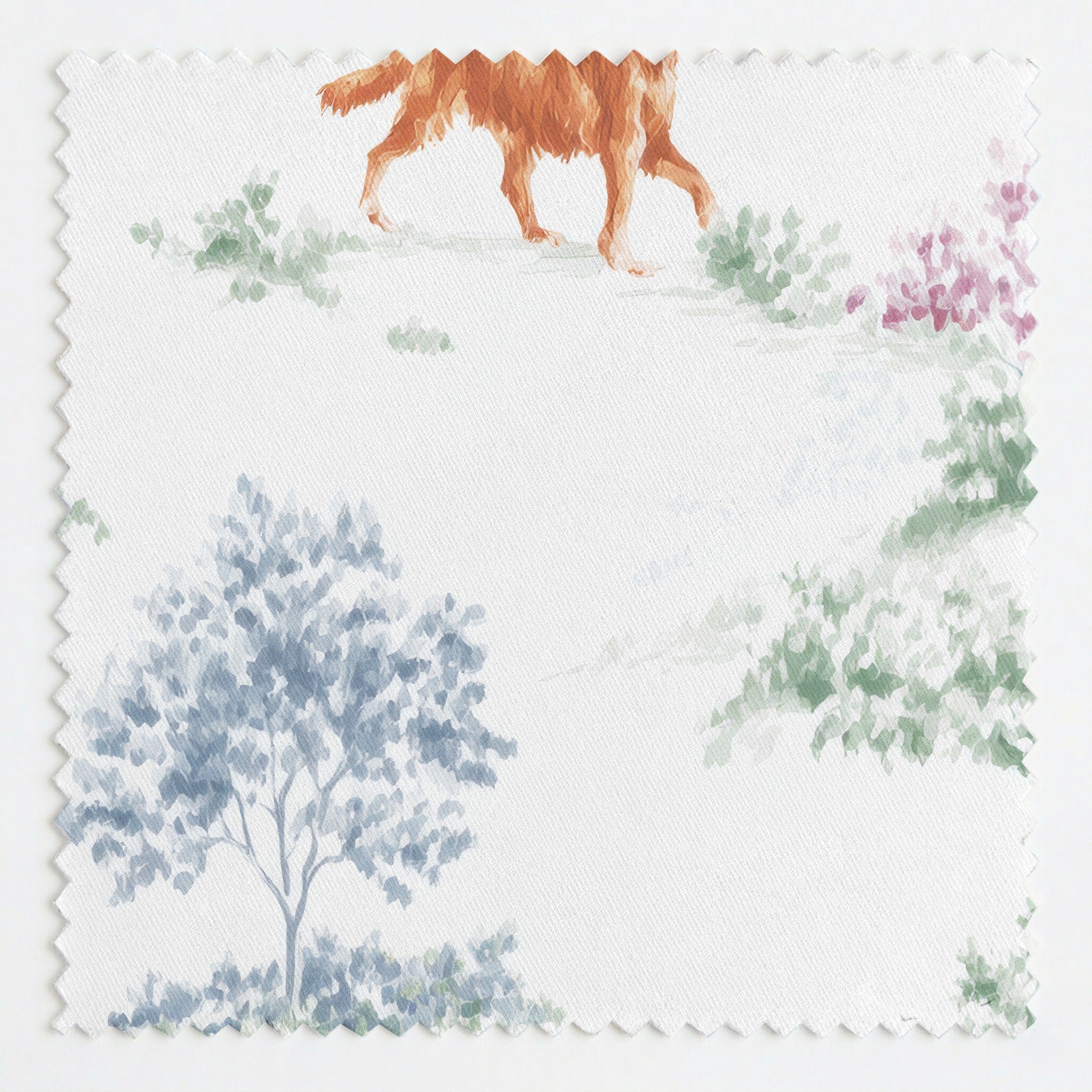 Golden Colorful Forest - Fabric - Linen Rowe