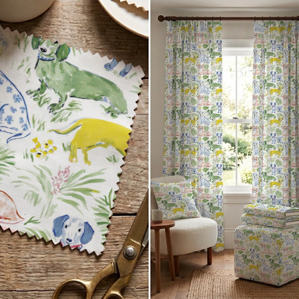 Golden Dachshund - Fabric - Linen Rowe