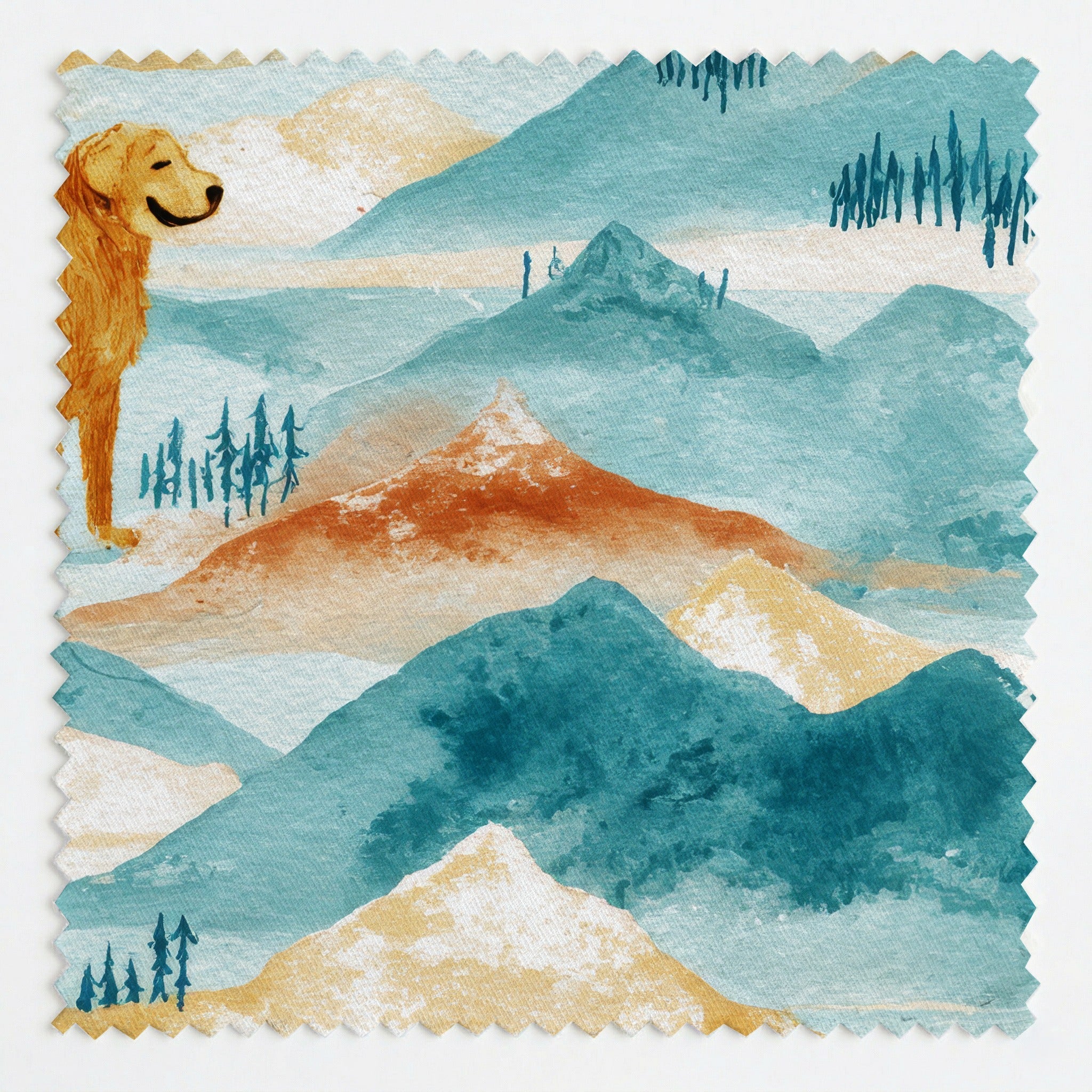 Golden Retriever High Country - Fabric - Linen Rowe