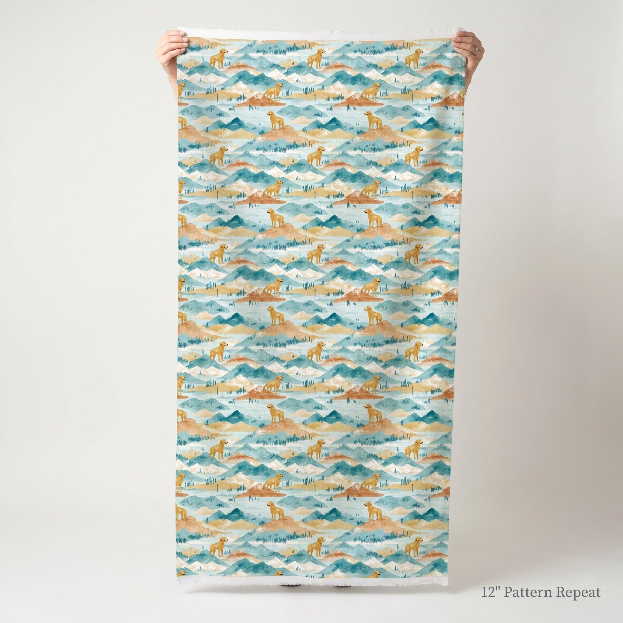 Golden Retriever High Country - Fabric - Linen Rowe