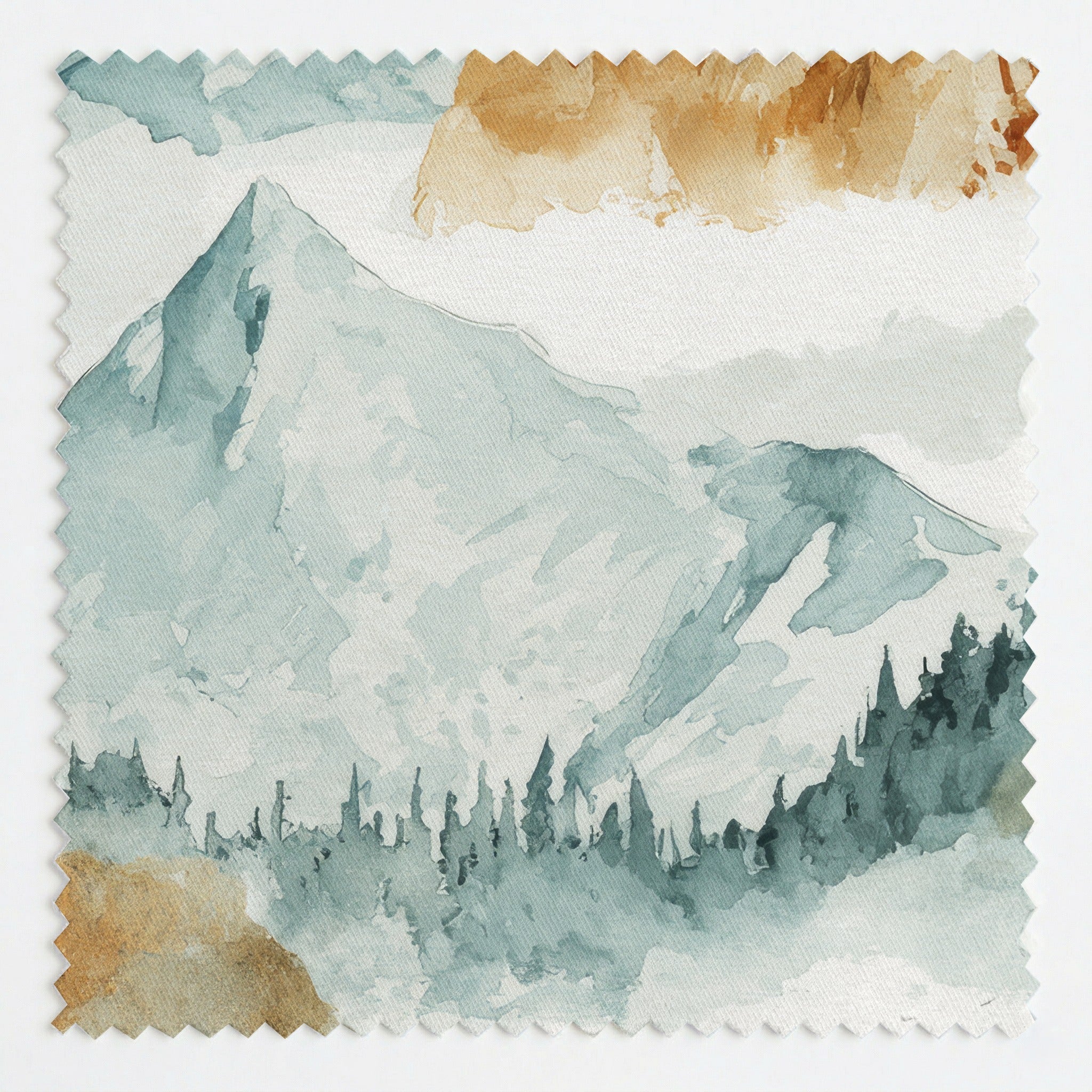 Golden Retriever Mountain View - Fabric - Linen Rowe