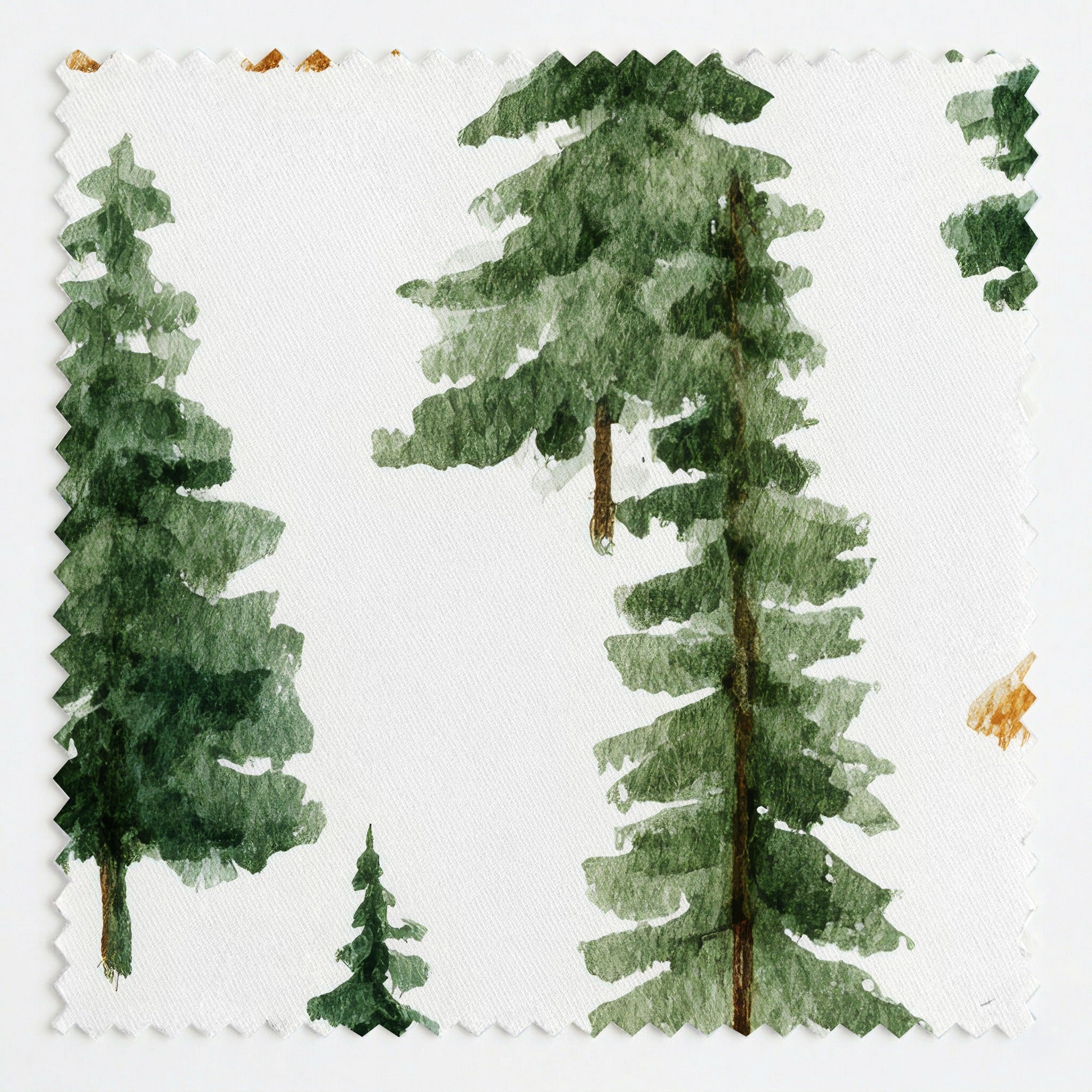 Golden Retriever Pine Woods - Fabric - Linen Rowe