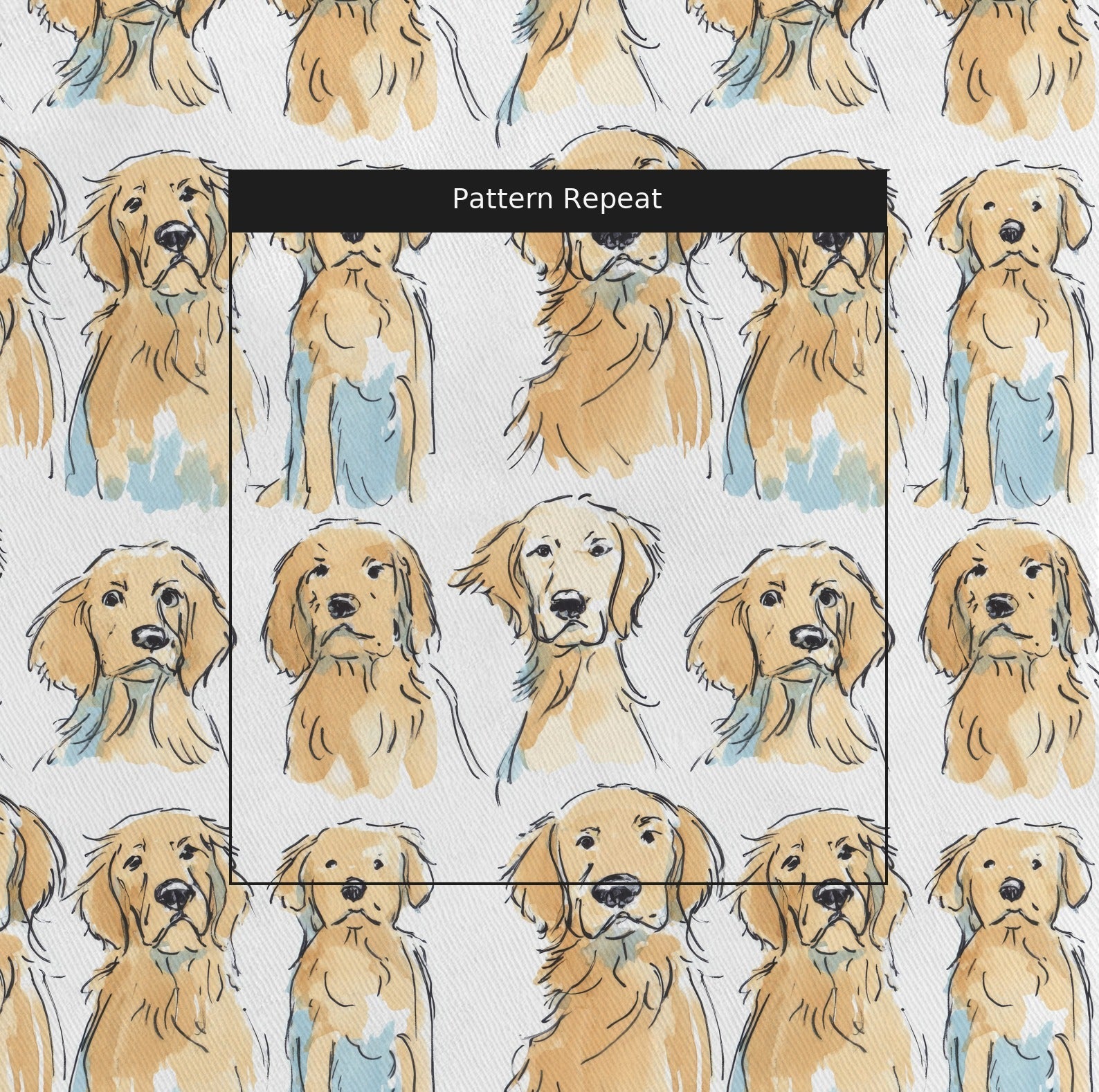 Golden Sketch - Fabric - Linen Rowe