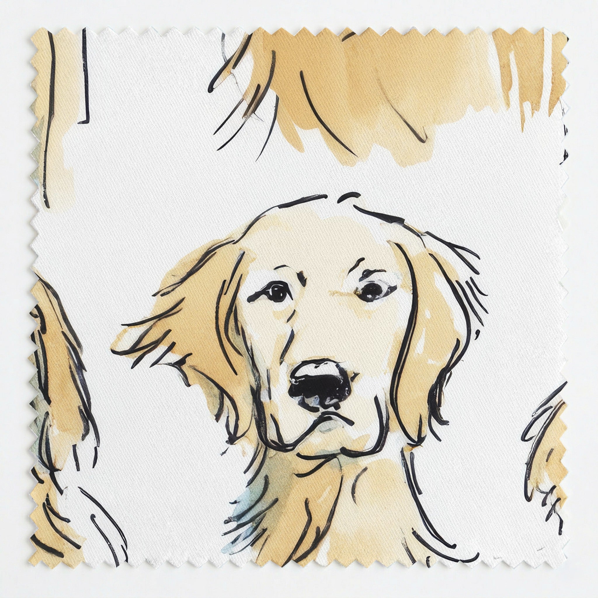 Golden Sketch - Fabric - Linen Rowe