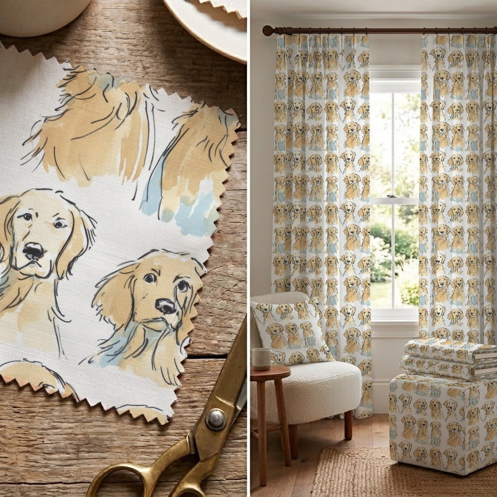 Golden Sketch - Fabric - Linen Rowe