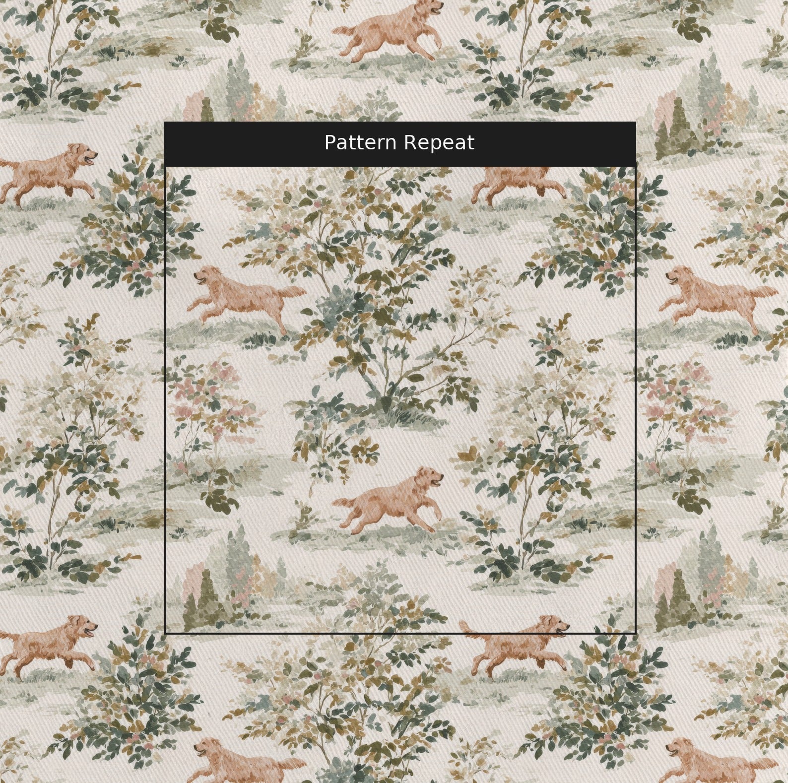 Golden Toile - Fabric - Linen Rowe