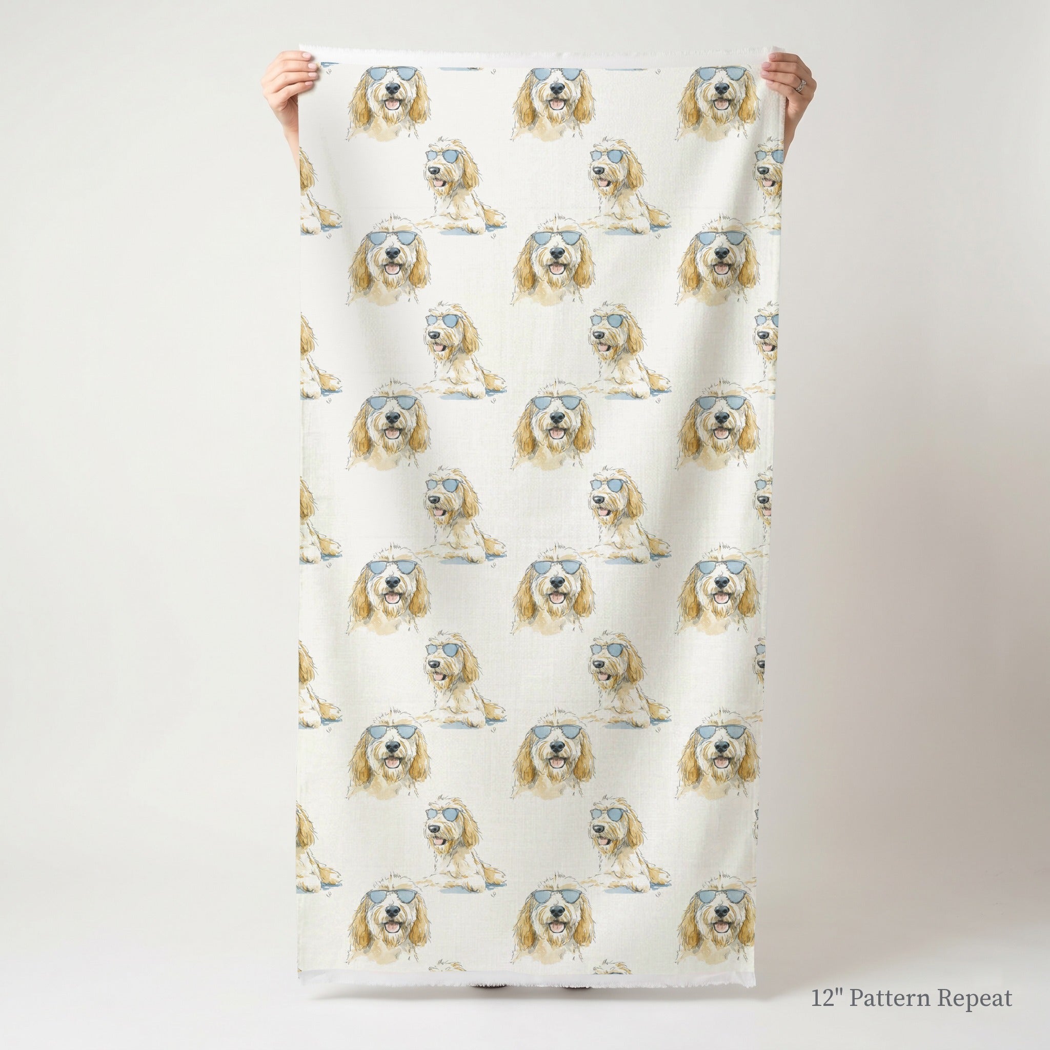 Goldendoodle Cool Shades - Fabric - Linen Rowe