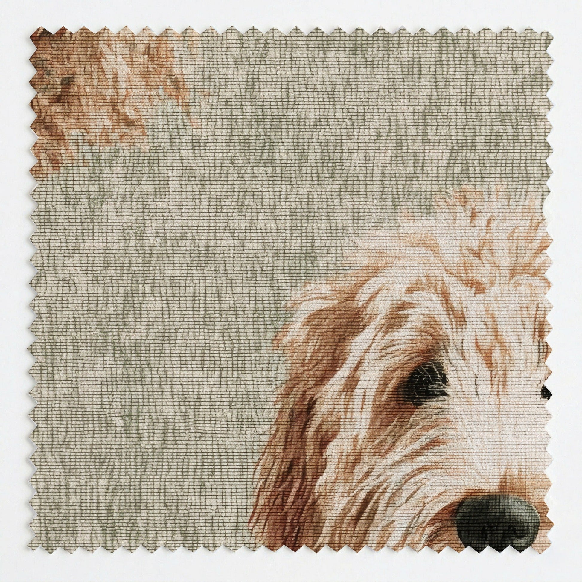 Goldendoodle Portrait - Fabric - Linen Rowe