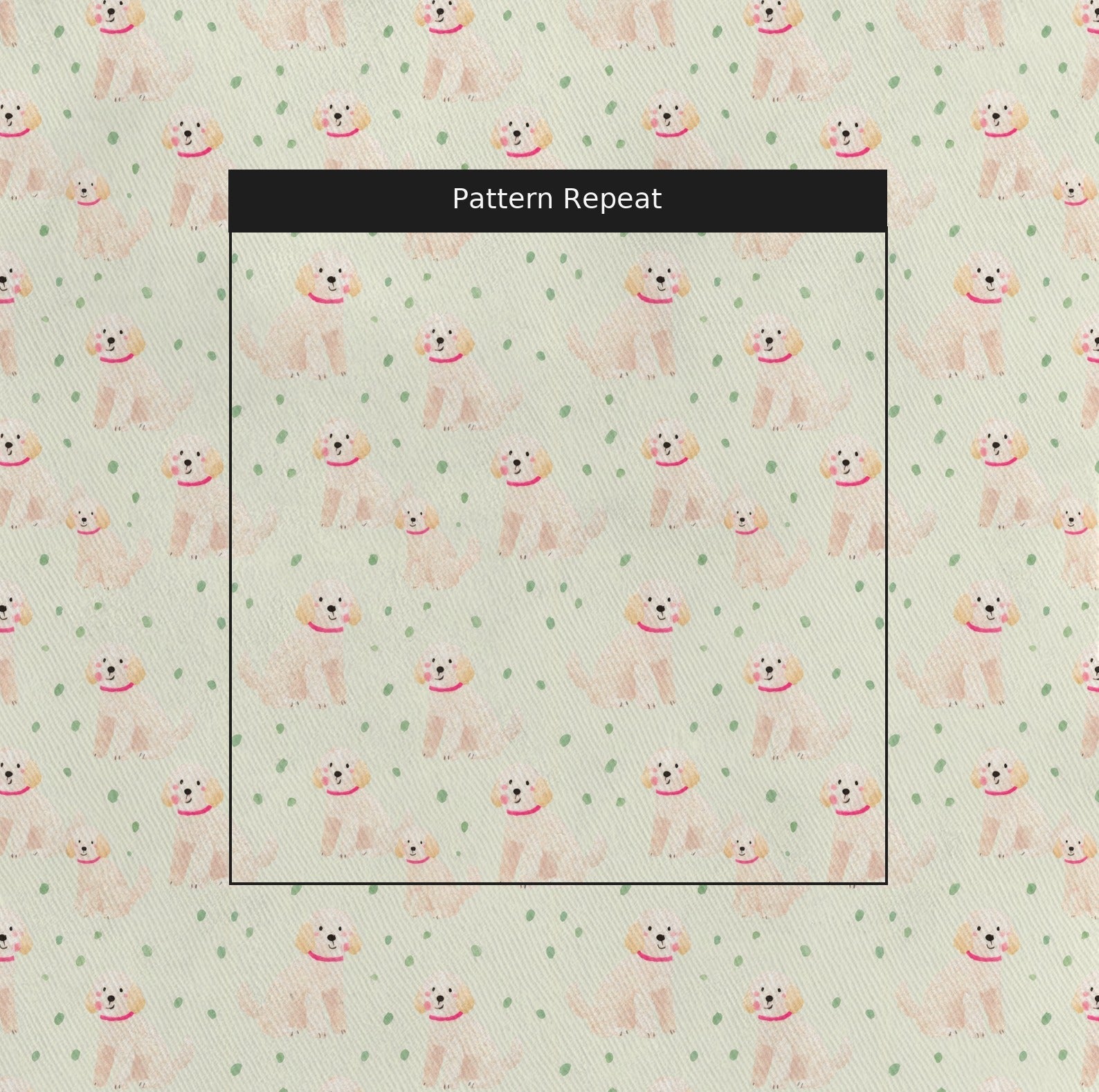 Goldendoodle Rain - Fabric - Linen Rowe