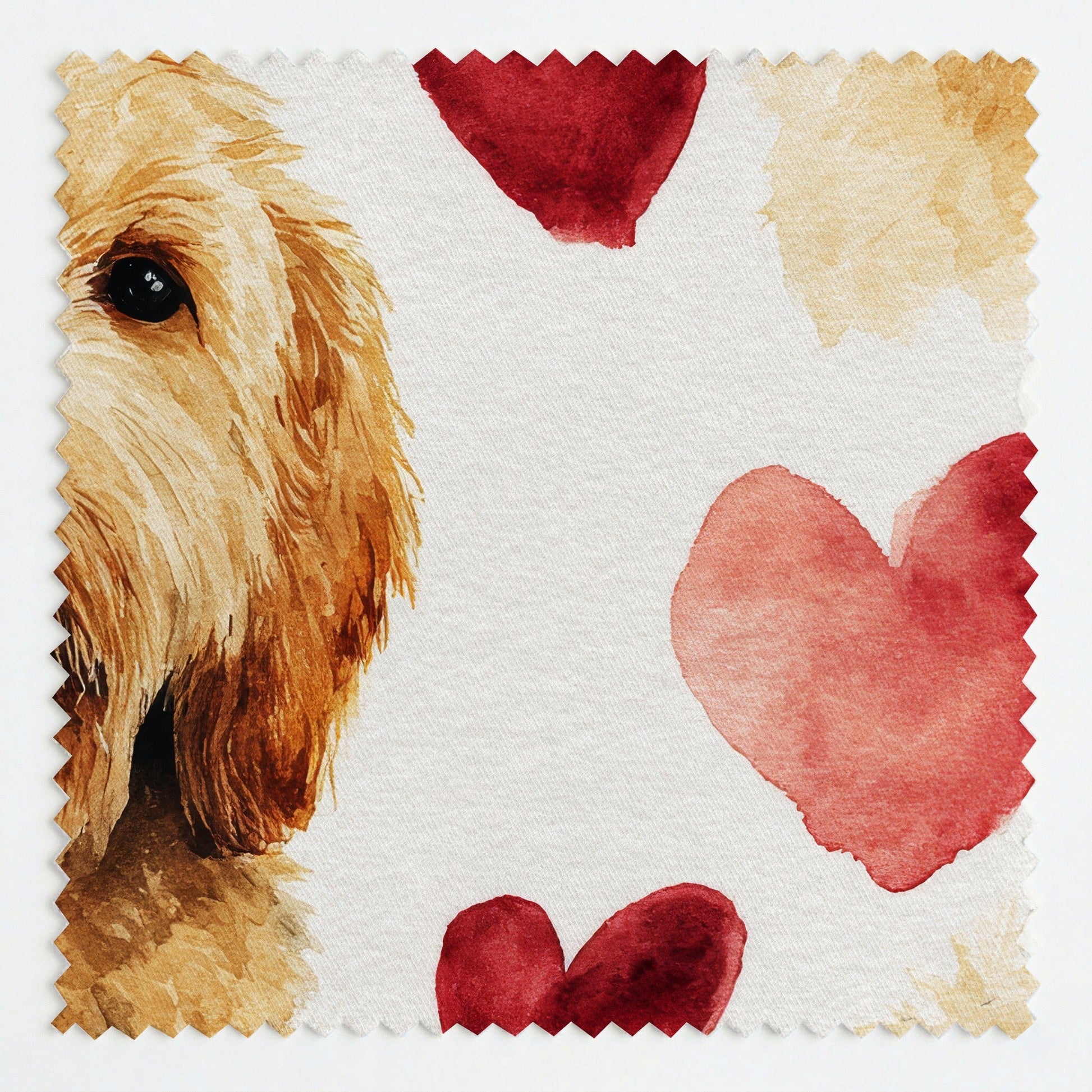 Goldendoodle Sweetheart - Fabric - Linen Rowe