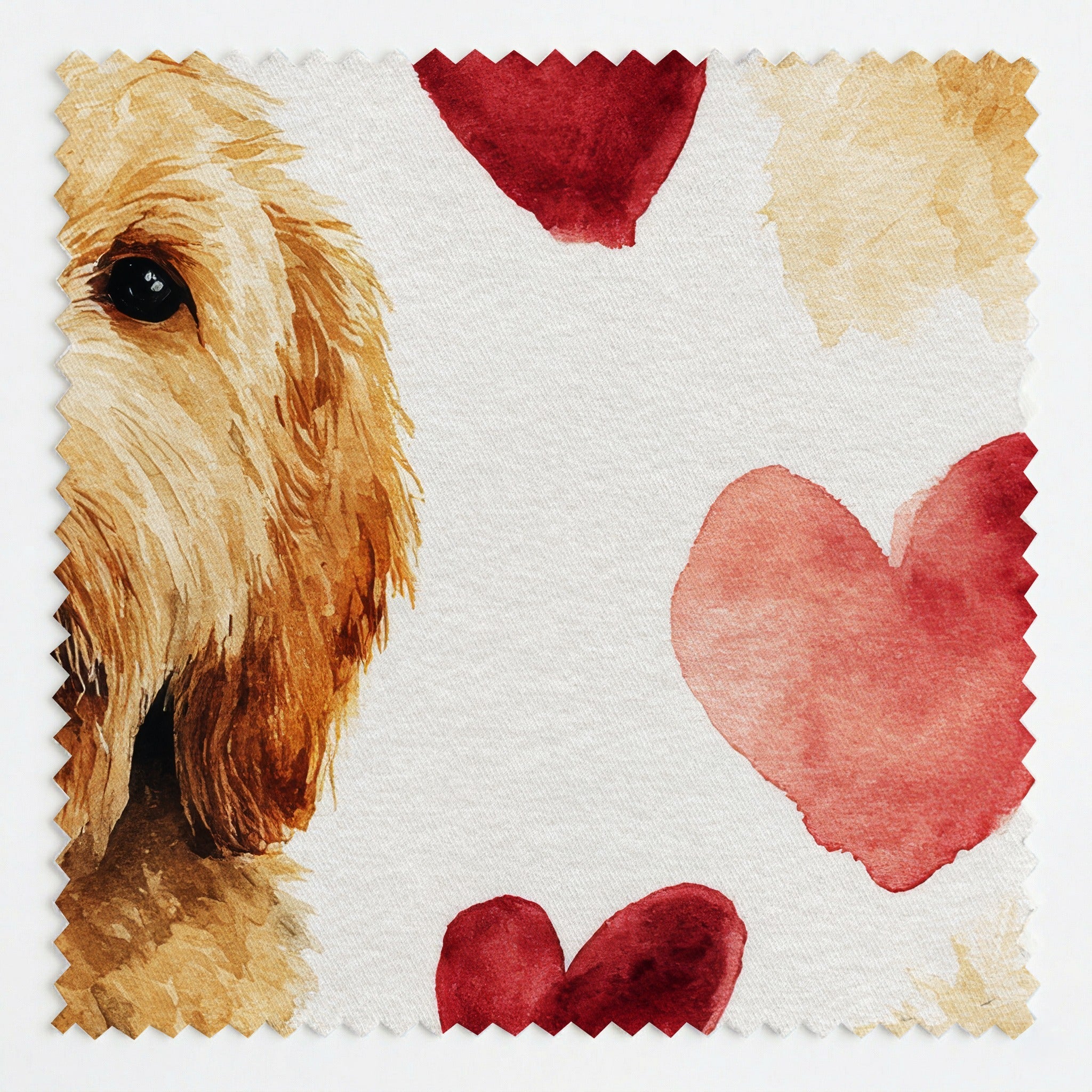 Goldendoodle Sweetheart - Fabric - Linen Rowe