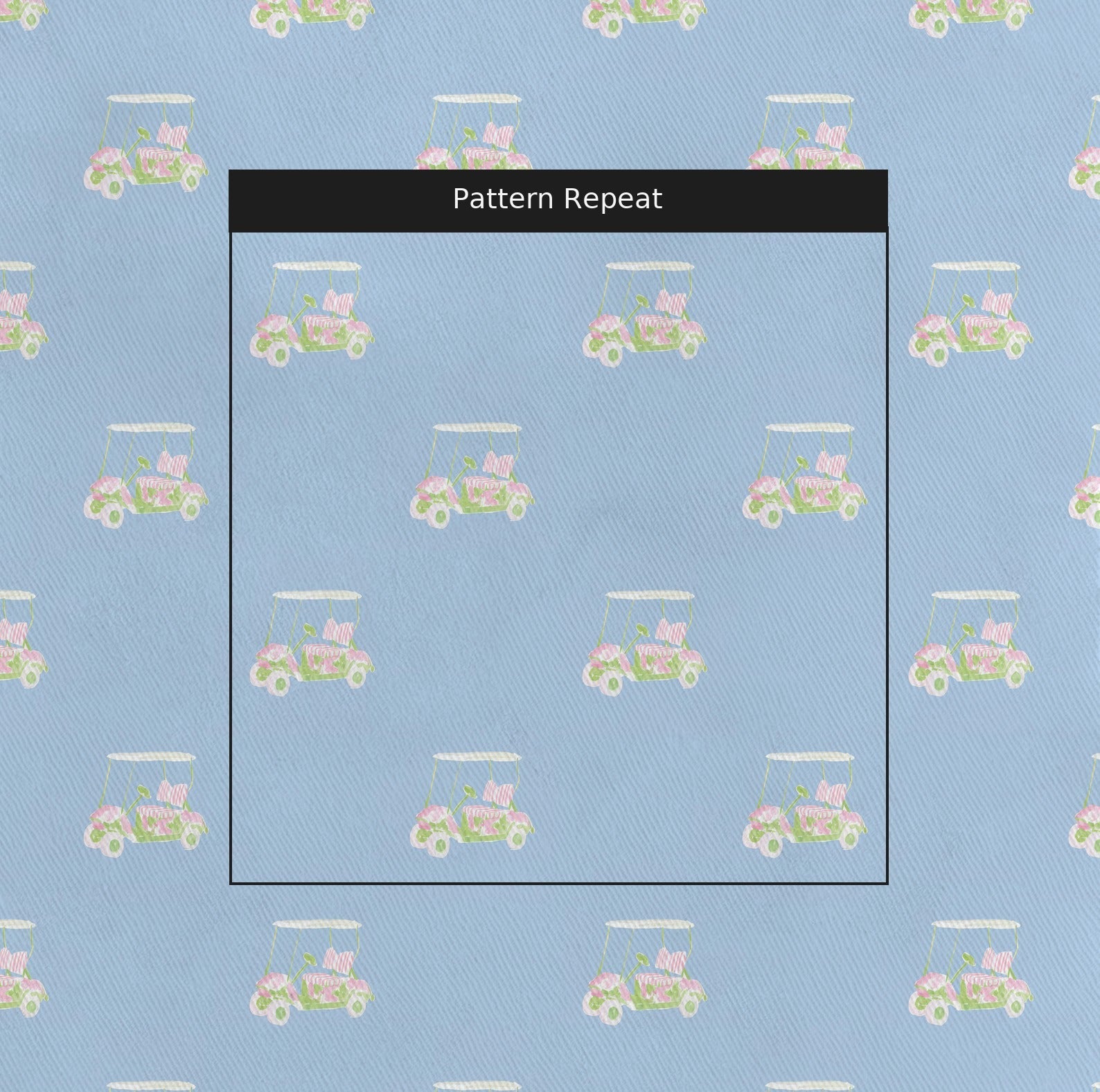 Golf Cart Fun - Fabric - Linen Rowe