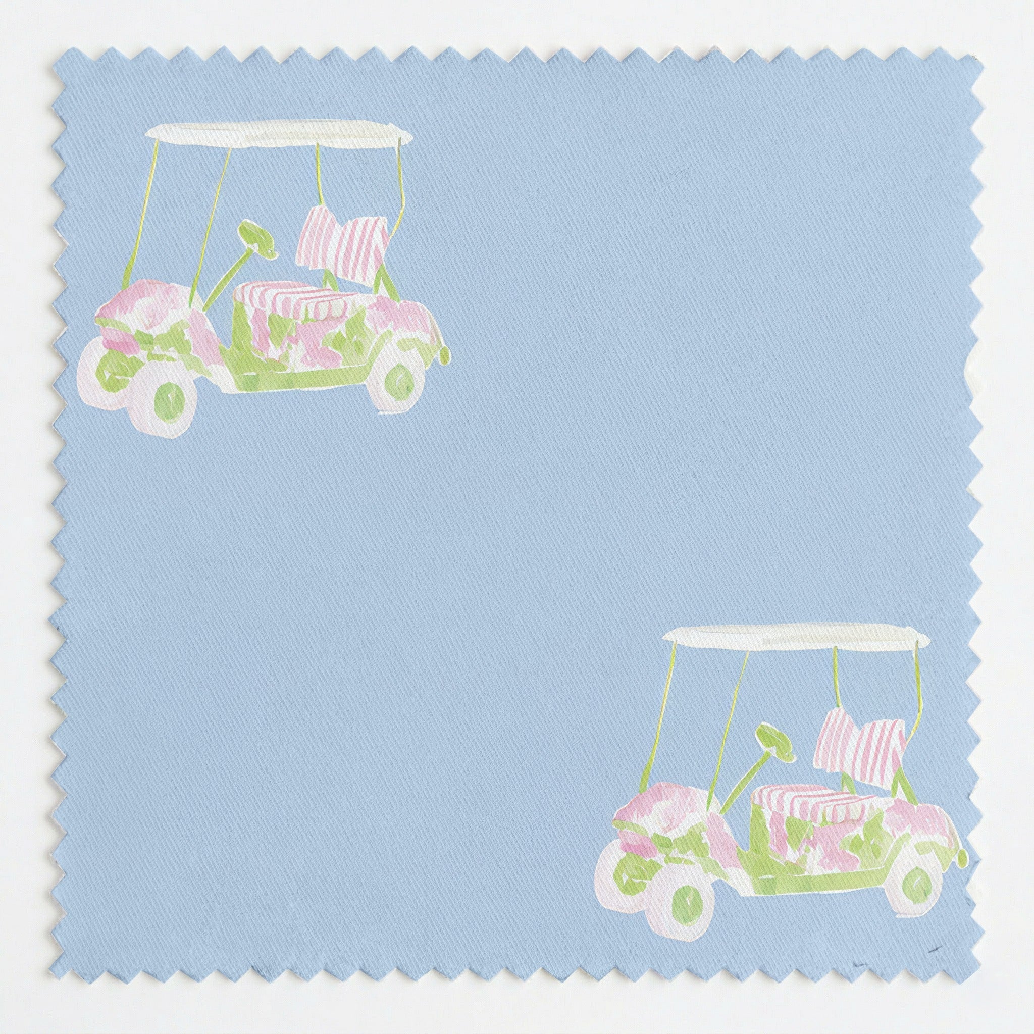 Golf Cart Fun - Fabric - Linen Rowe