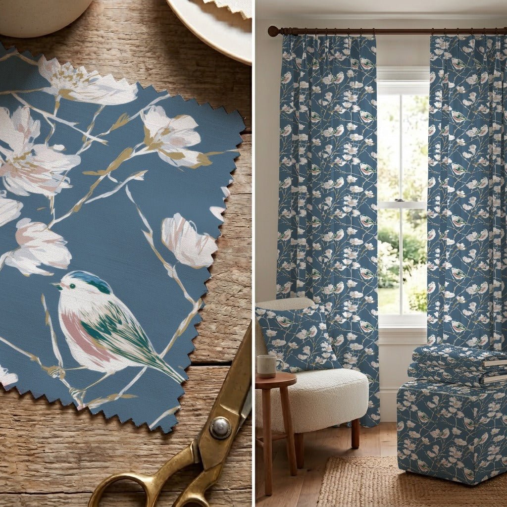 Grace Birds - Fabric - Linen Rowe