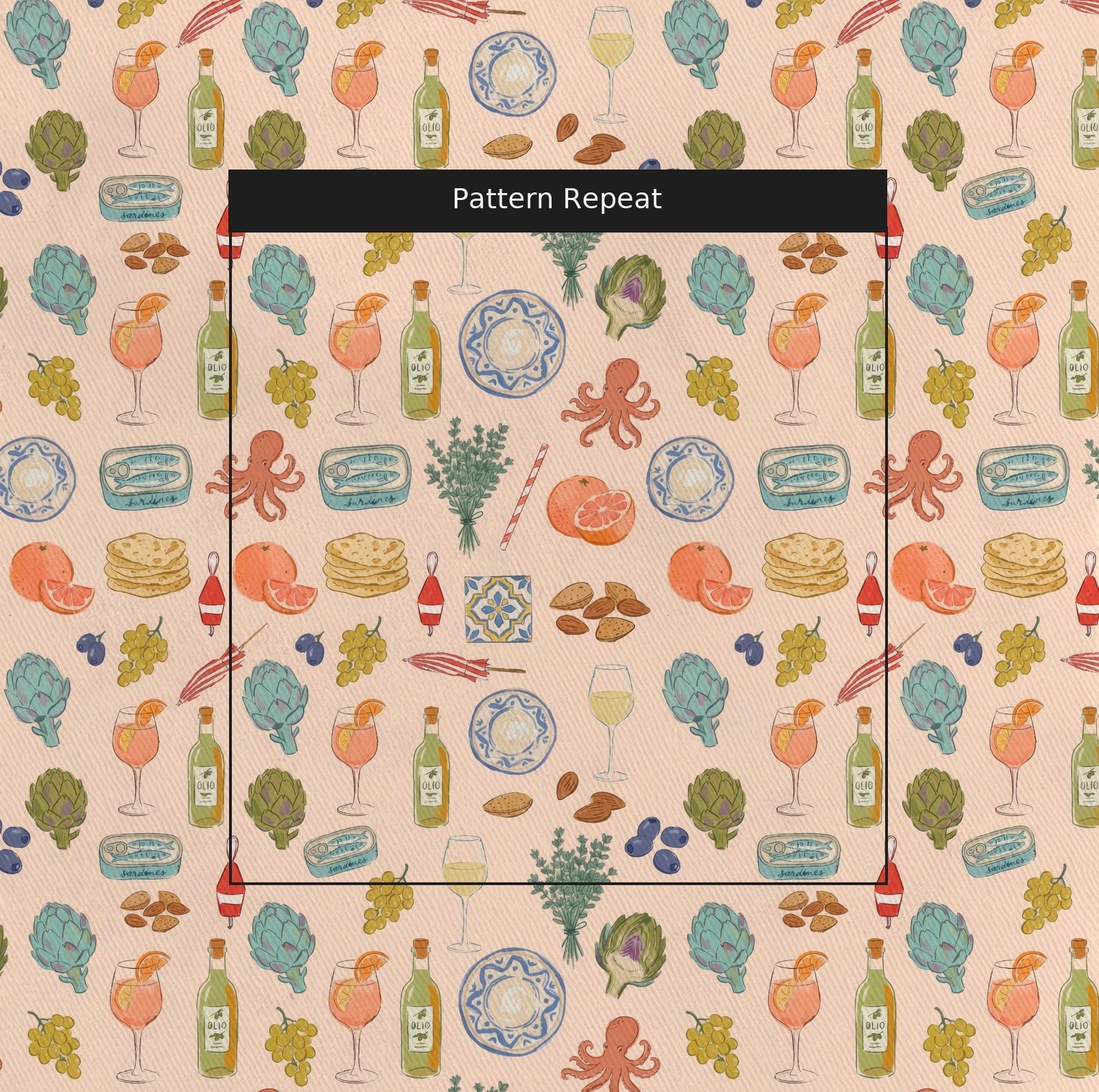 Greek Vibes - Fabric - Linen Rowe
