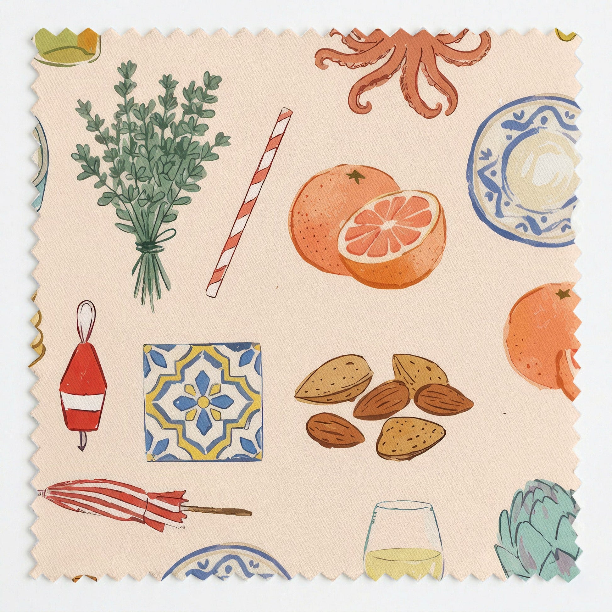 Greek Vibes - Fabric - Linen Rowe