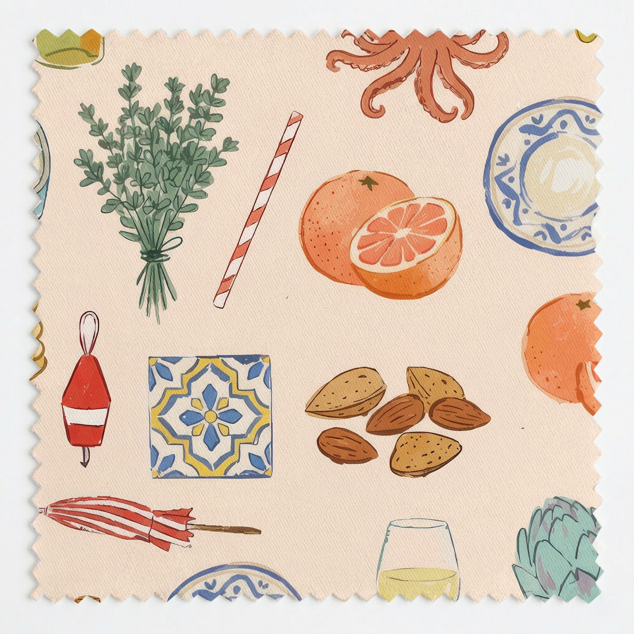 Greek Vibes - Fabric - Linen Rowe