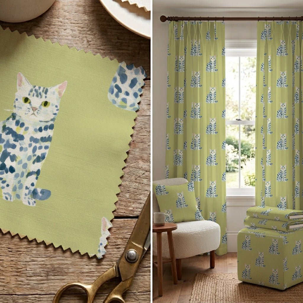 Green American Shorthair - Fabric - Linen Rowe