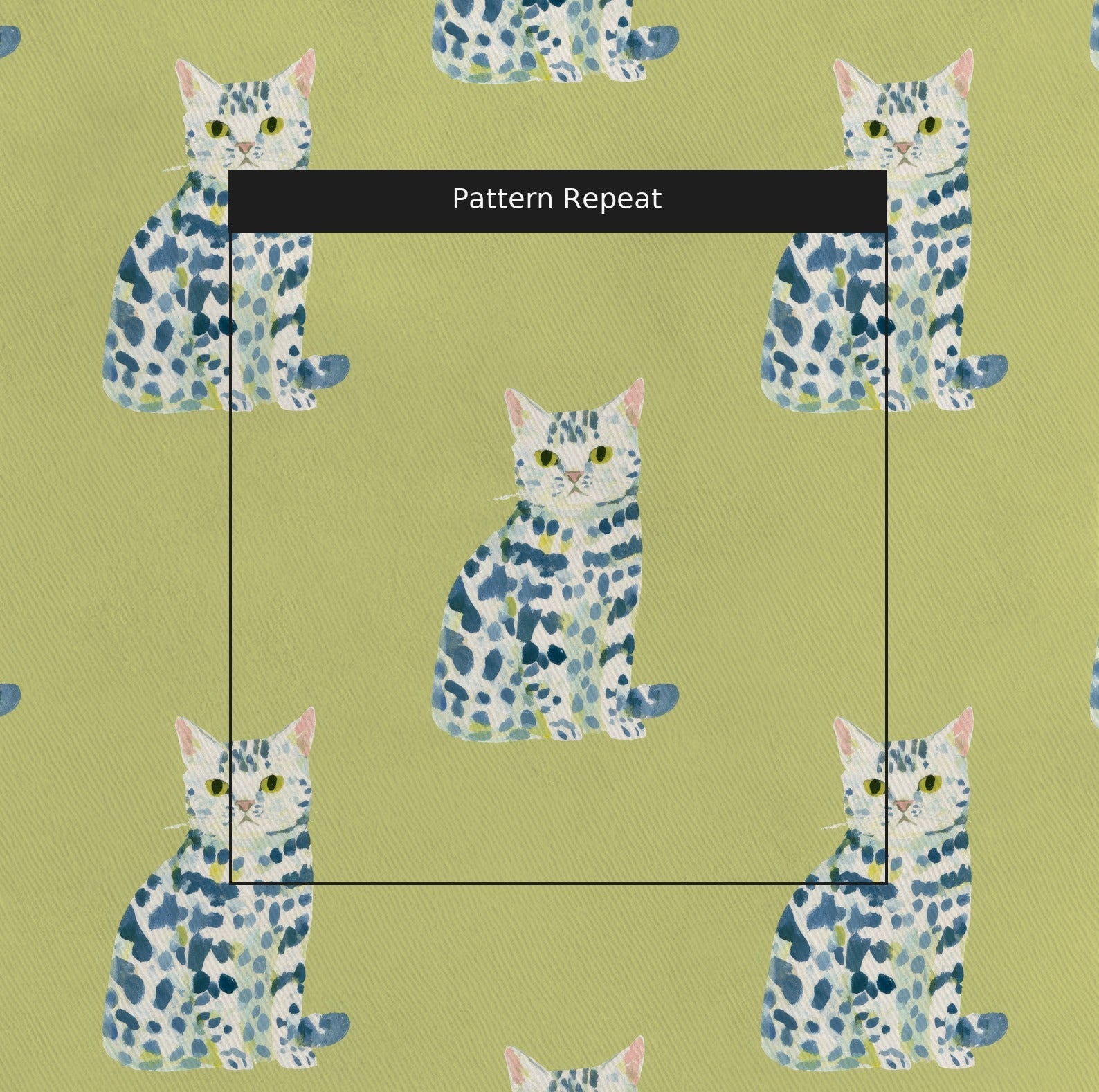 Green American Shorthair - Fabric - Linen Rowe