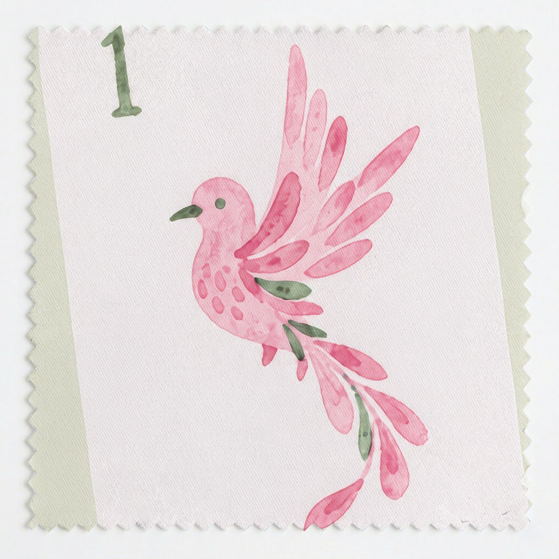 Green Bird Bam, Cheers! - Fabric - Linen Rowe