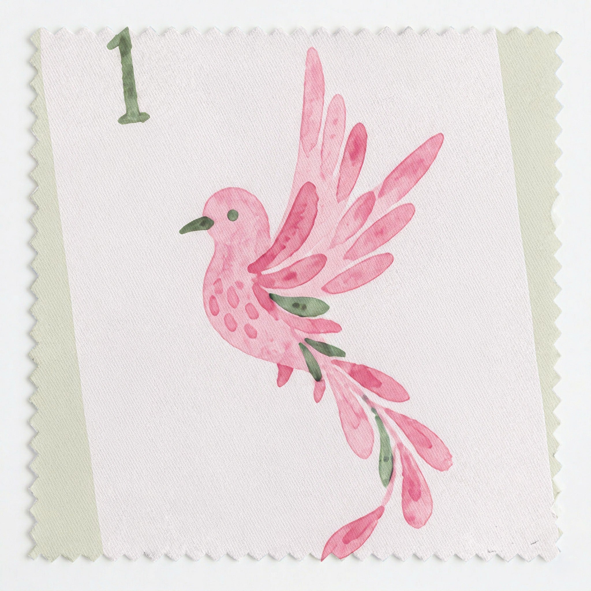 Green Bird Bam, Cheers! - Fabric - Linen Rowe