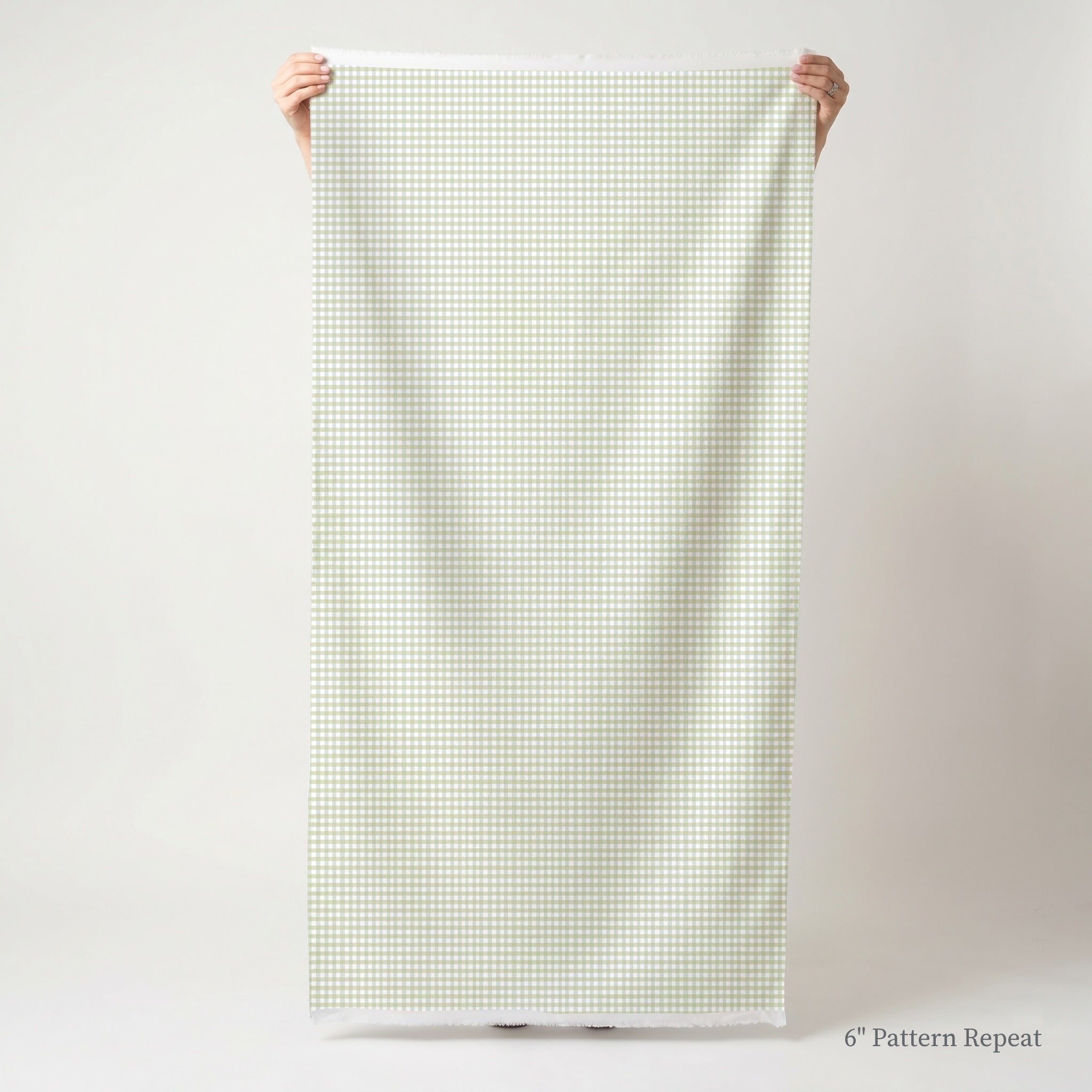 Green Crossed Threads - Fabric - Linen Rowe