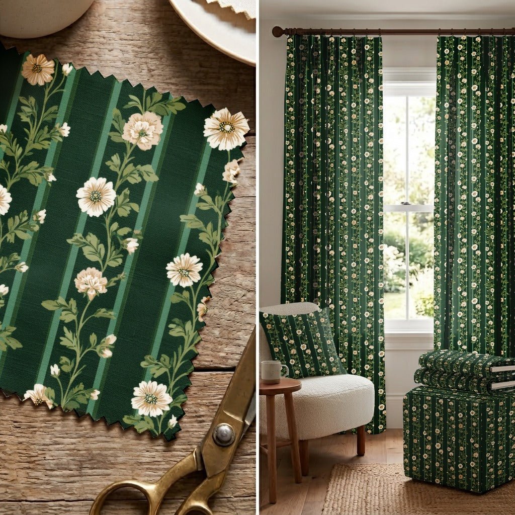 Green Gardens - Fabric - Linen Rowe
