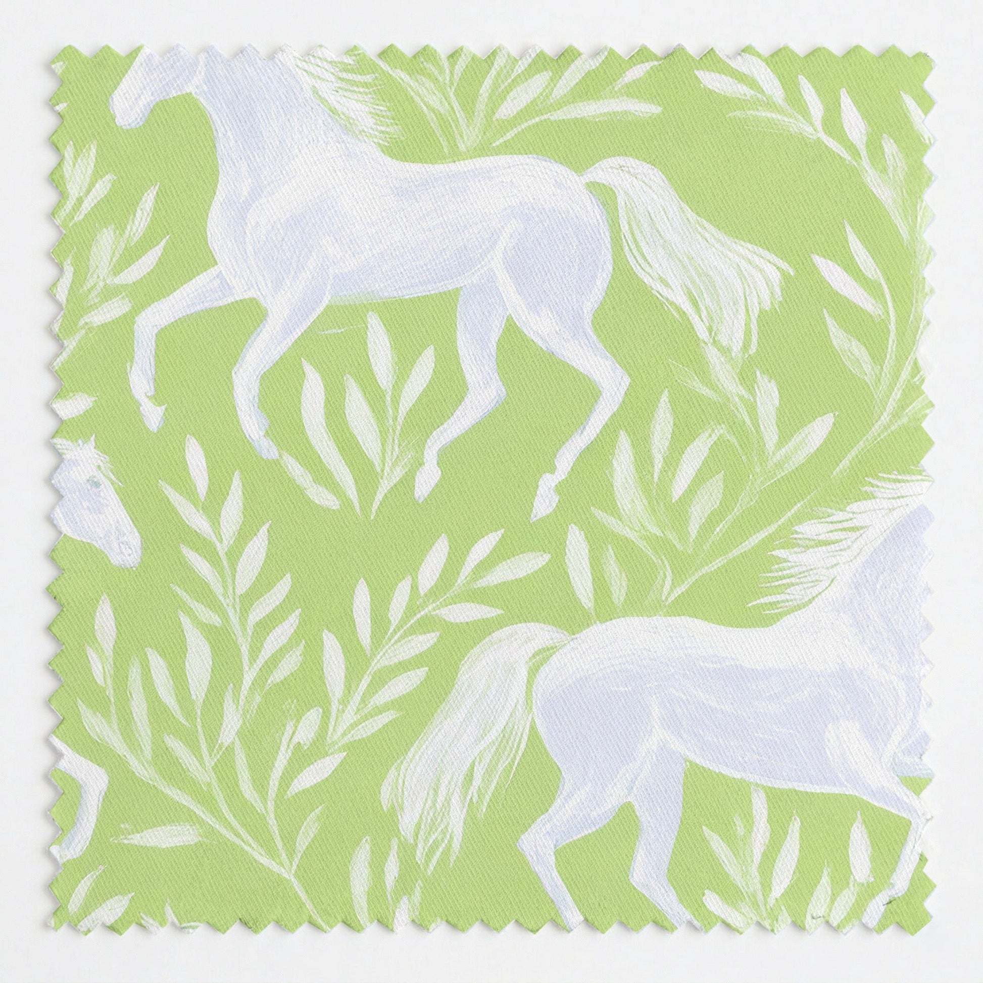 Green Horse Toile - Fabric - Linen Rowe